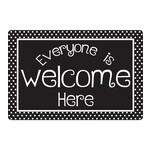 ASHLEY INCORPORATED Everyone Is Welcome Here (BW Dots) Mat