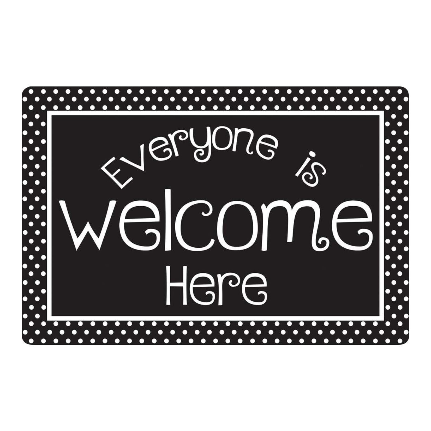 ASHLEY INCORPORATED Everyone Is Welcome Here (BW Dots) Mat