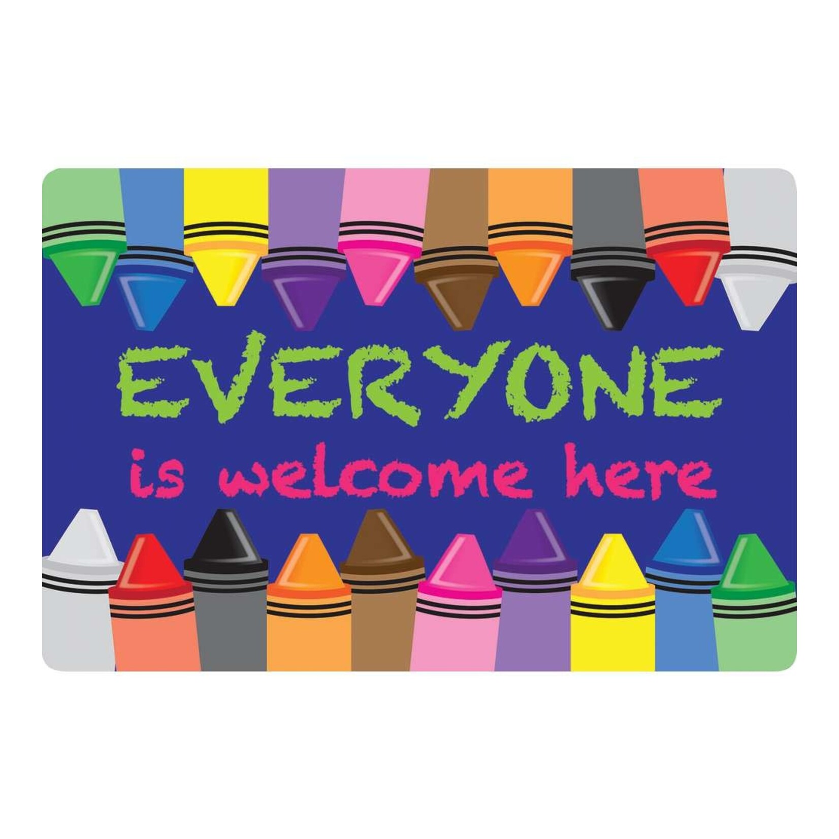 ASHLEY INCORPORATED Everyone Is Welcome Here (Crayons) Mat