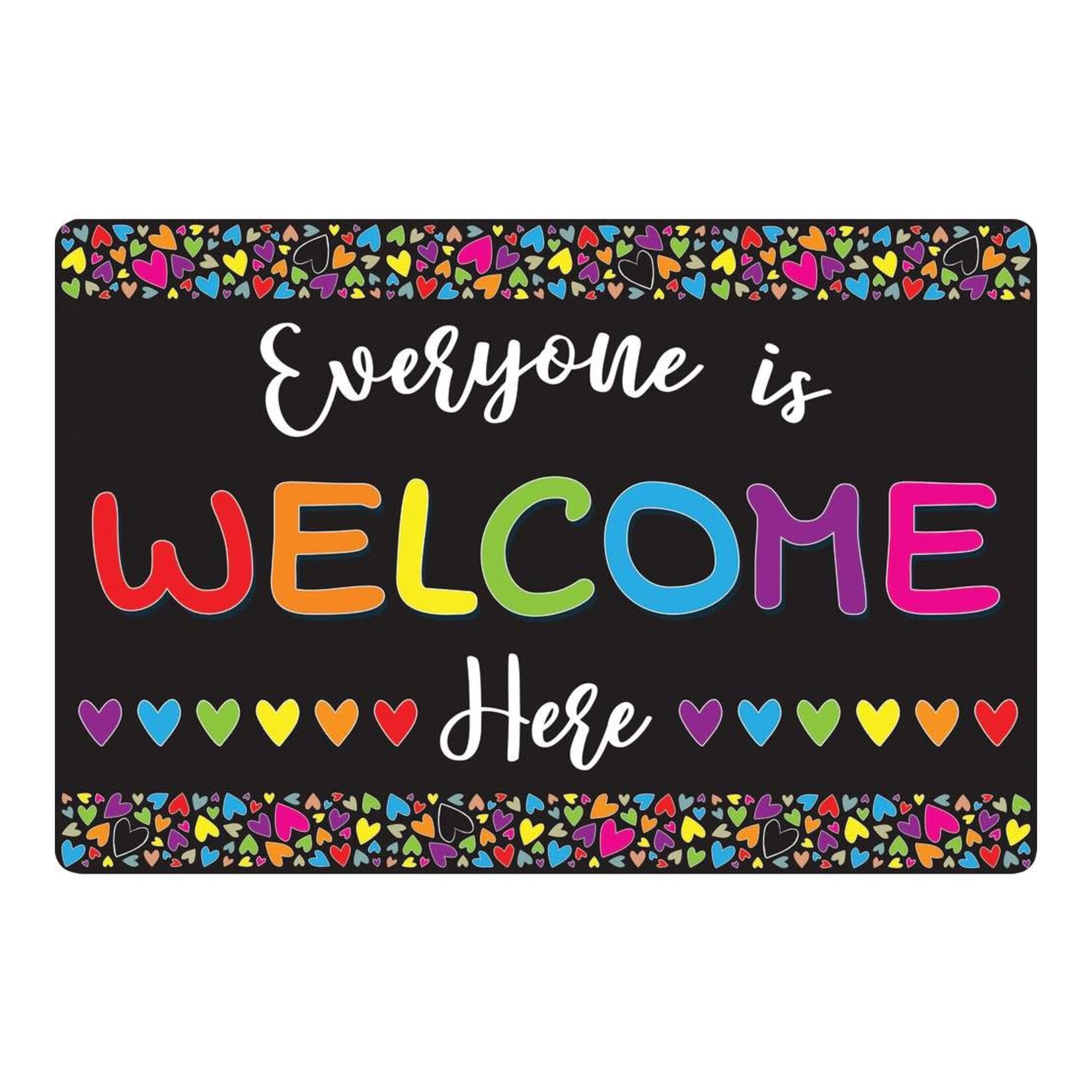 ASHLEY INCORPORATED Everyone Is Welcome Here (Hearts) Mat