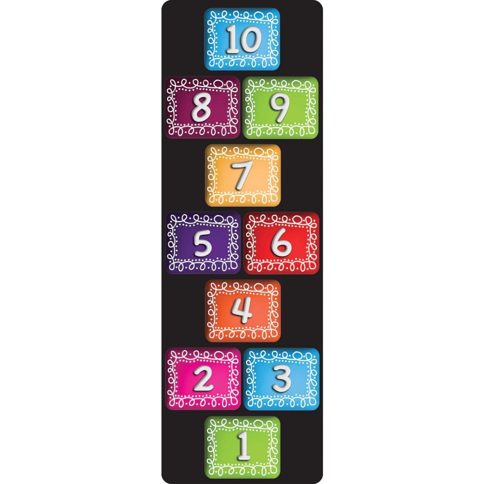 ASHLEY INCORPORATED Hopscotch Chalk Loops Mat Runner