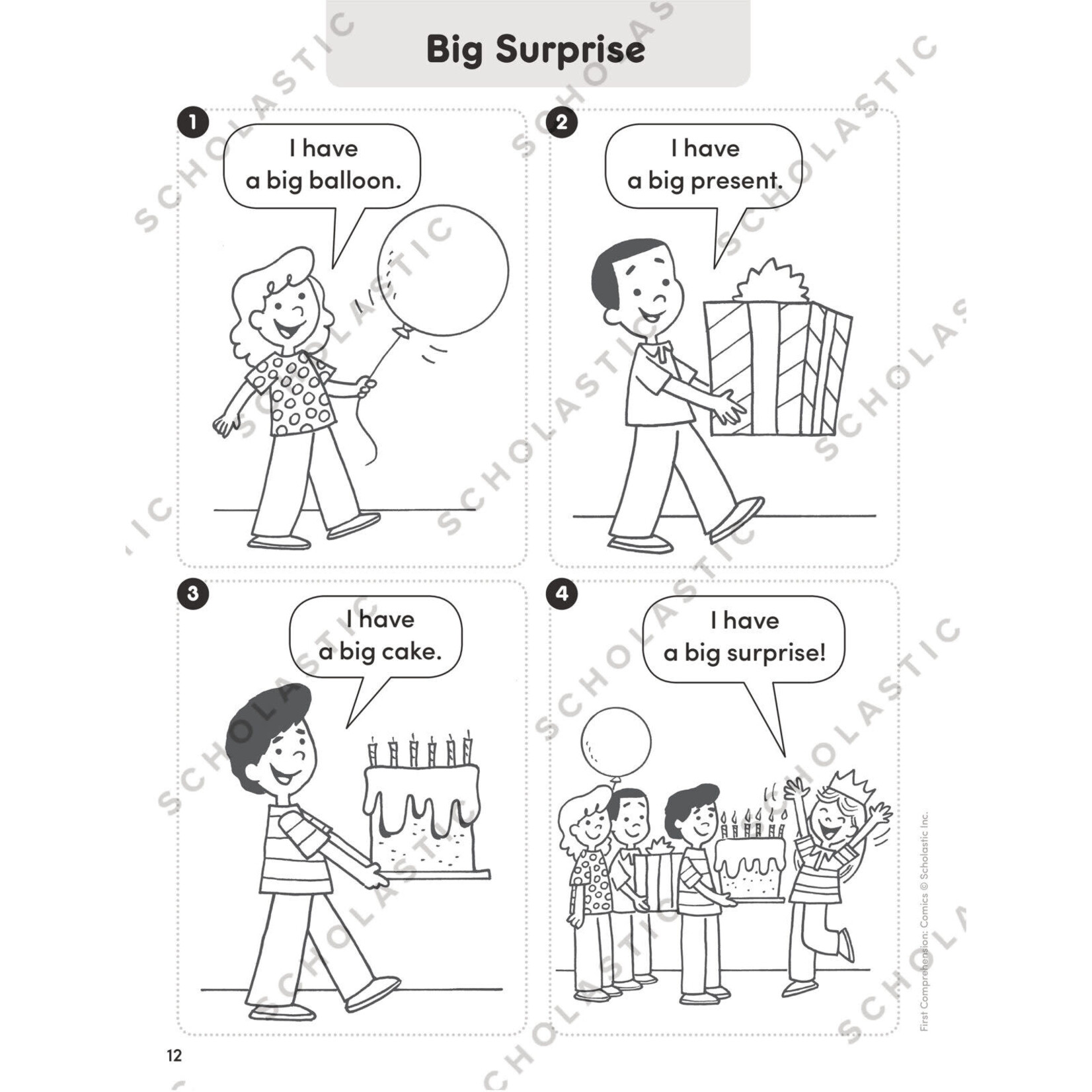 SCHOLASTIC TEACHING RESOURCES First Comprehension: Comics