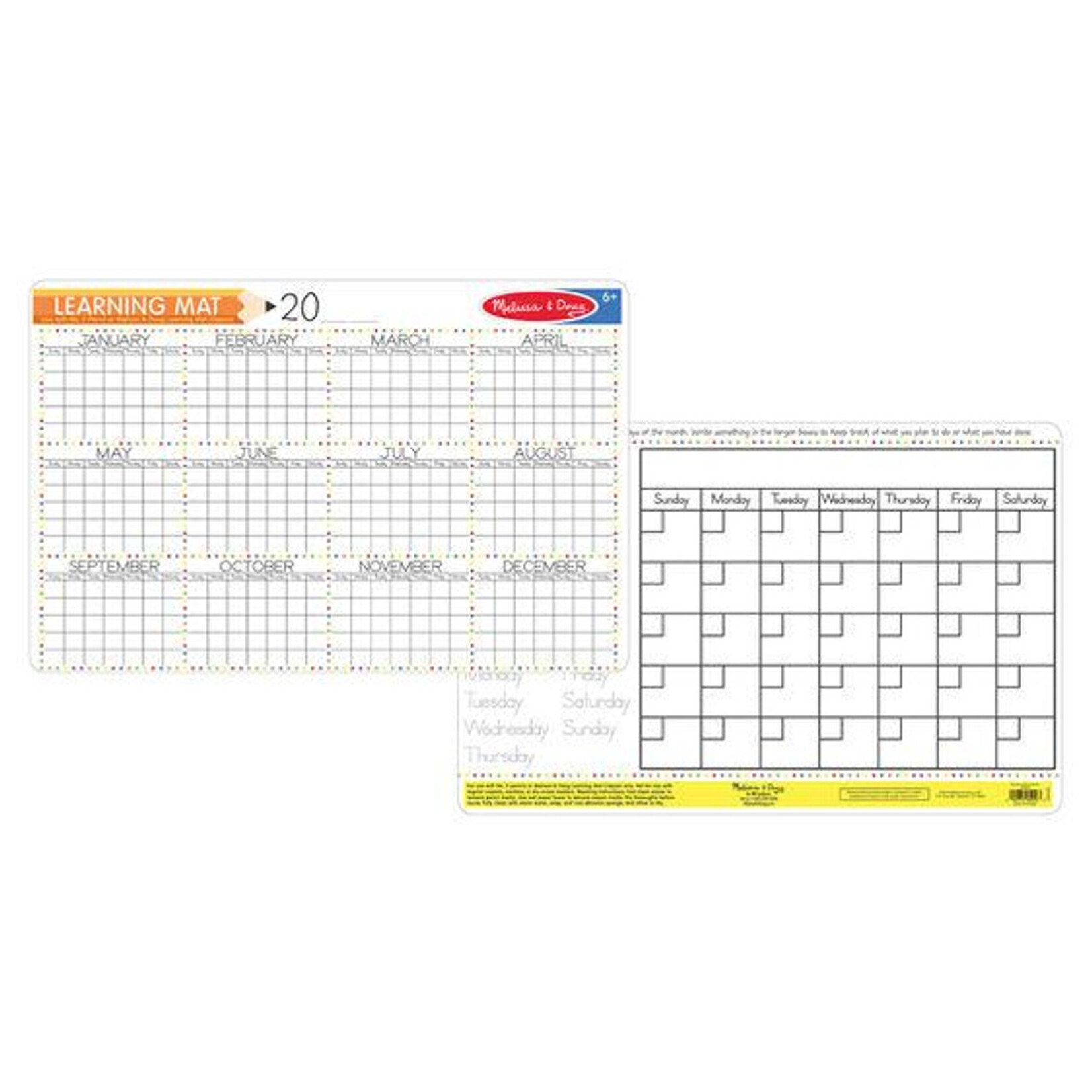 Melissa and Doug Calendar Learning Mat