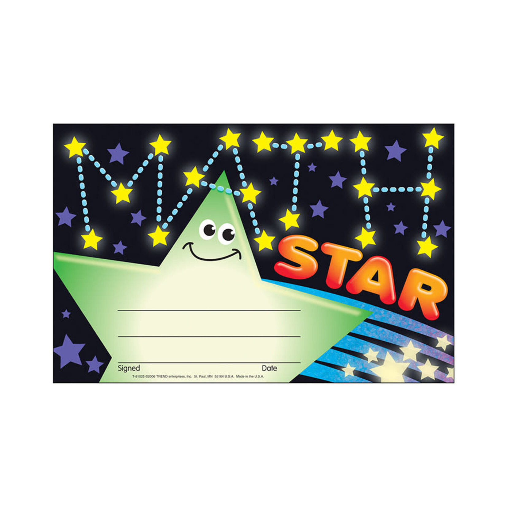 TREND ENTERPRISES INC Math Star Award