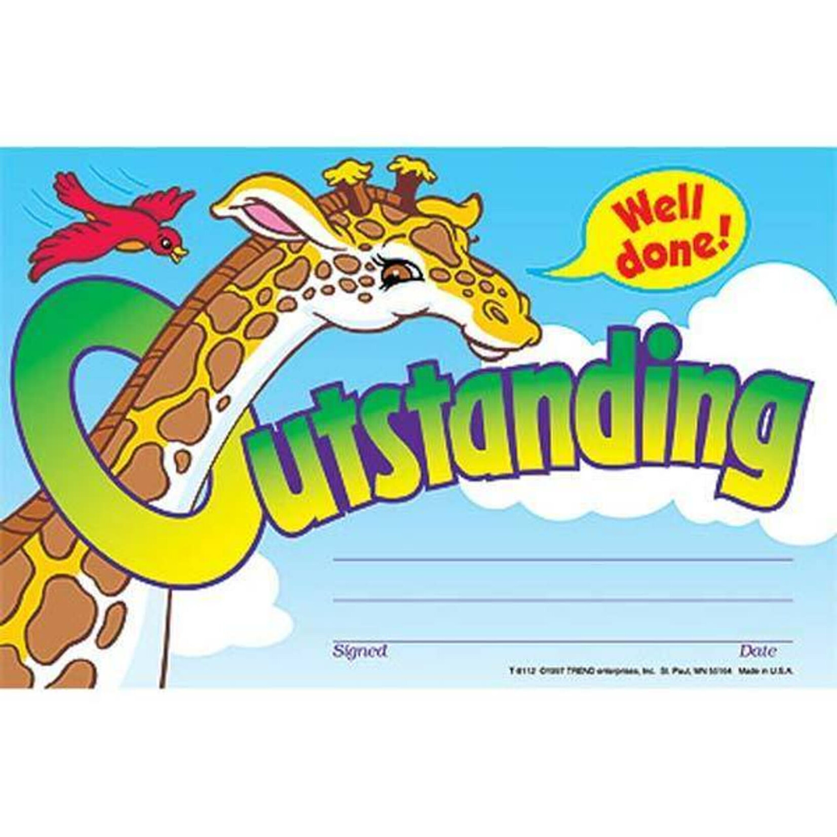 TREND ENTERPRISES INC Outstanding (Giraffe) Children's Award