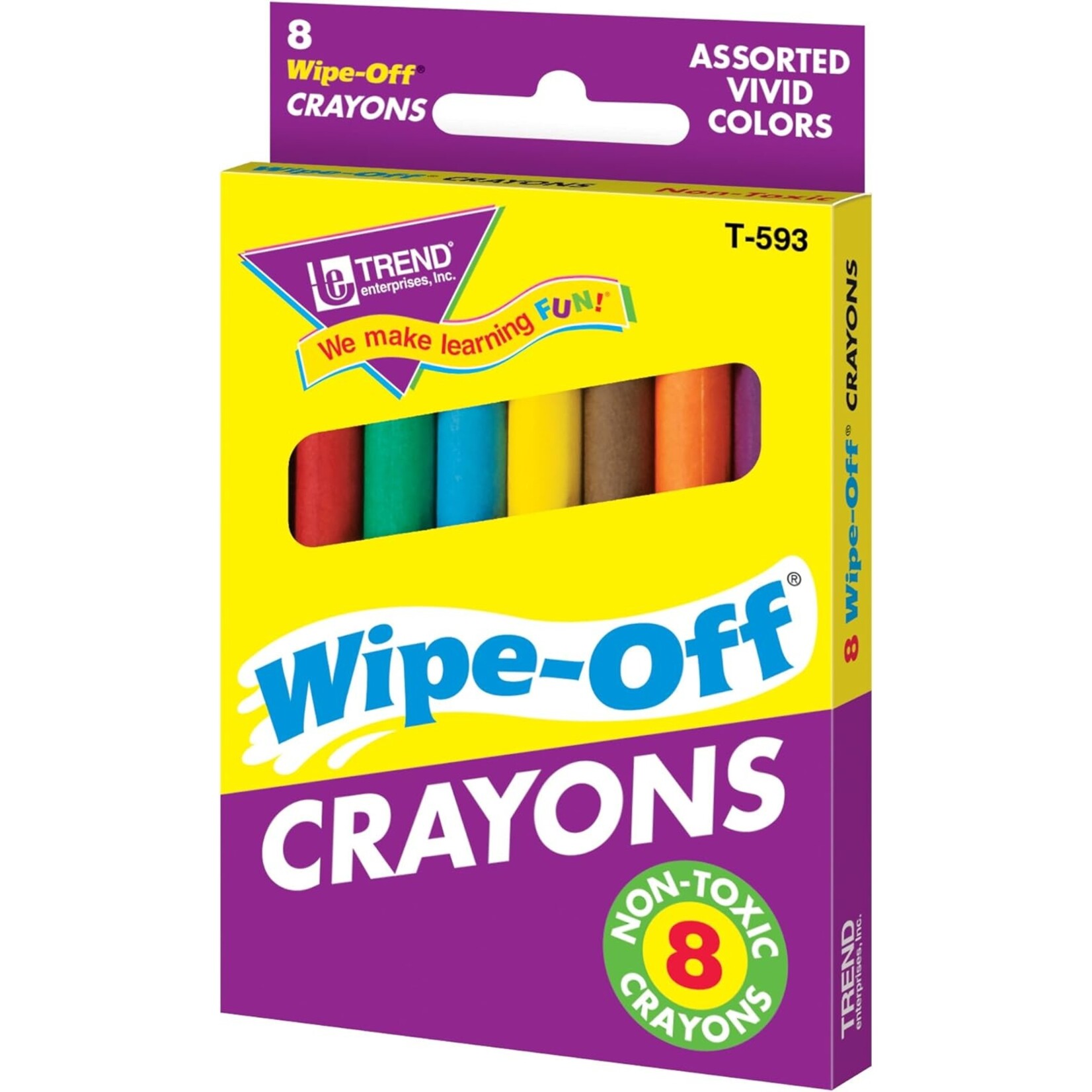TREND ENTERPRISES INC 8-Count Regular Wipe-Off® Crayons