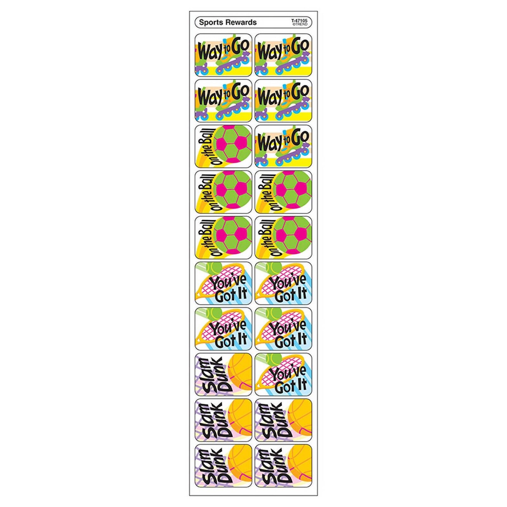 TREND ENTERPRISES INC Large Sports Rewards Applause Reward Stickers