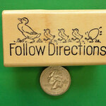 Follow Directions Rubber Stamp