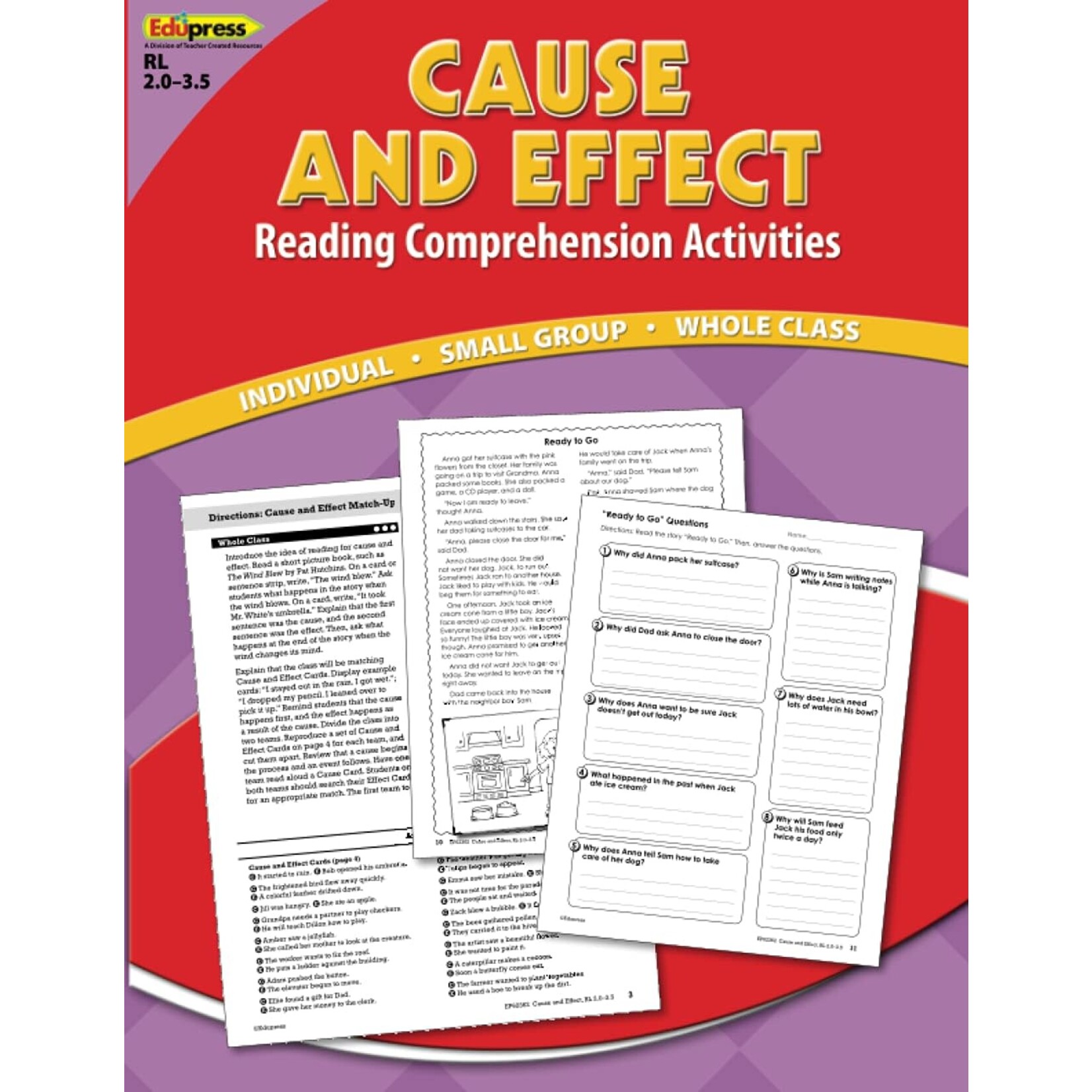 TEACHER CREATED RESOURCES Cause and Effect Reading Comprehension Activities RL 2.0-3.5