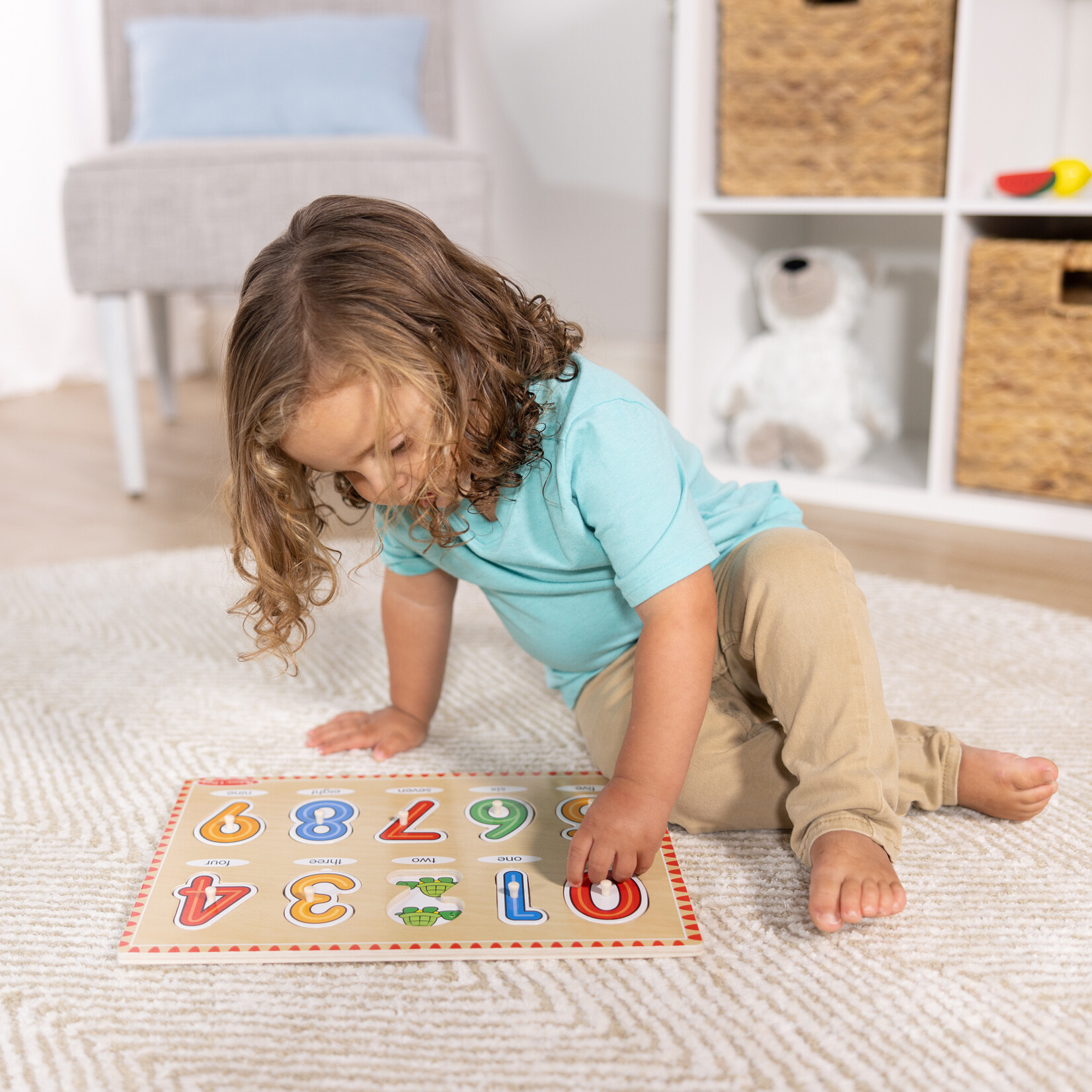 See-Inside Numbers Peg Puzzle - 10 pieces