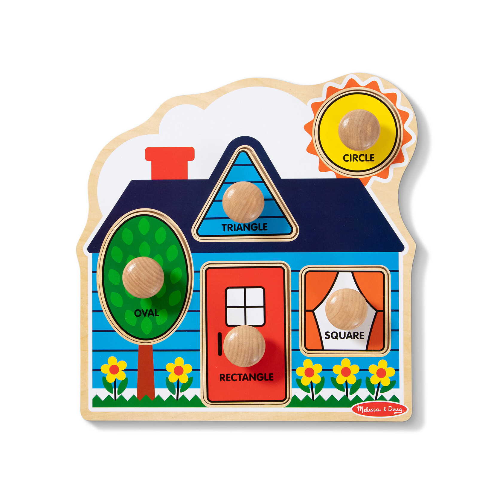 First Shapes Jumbo Knob Wooden Puzzle - 5 Pieces