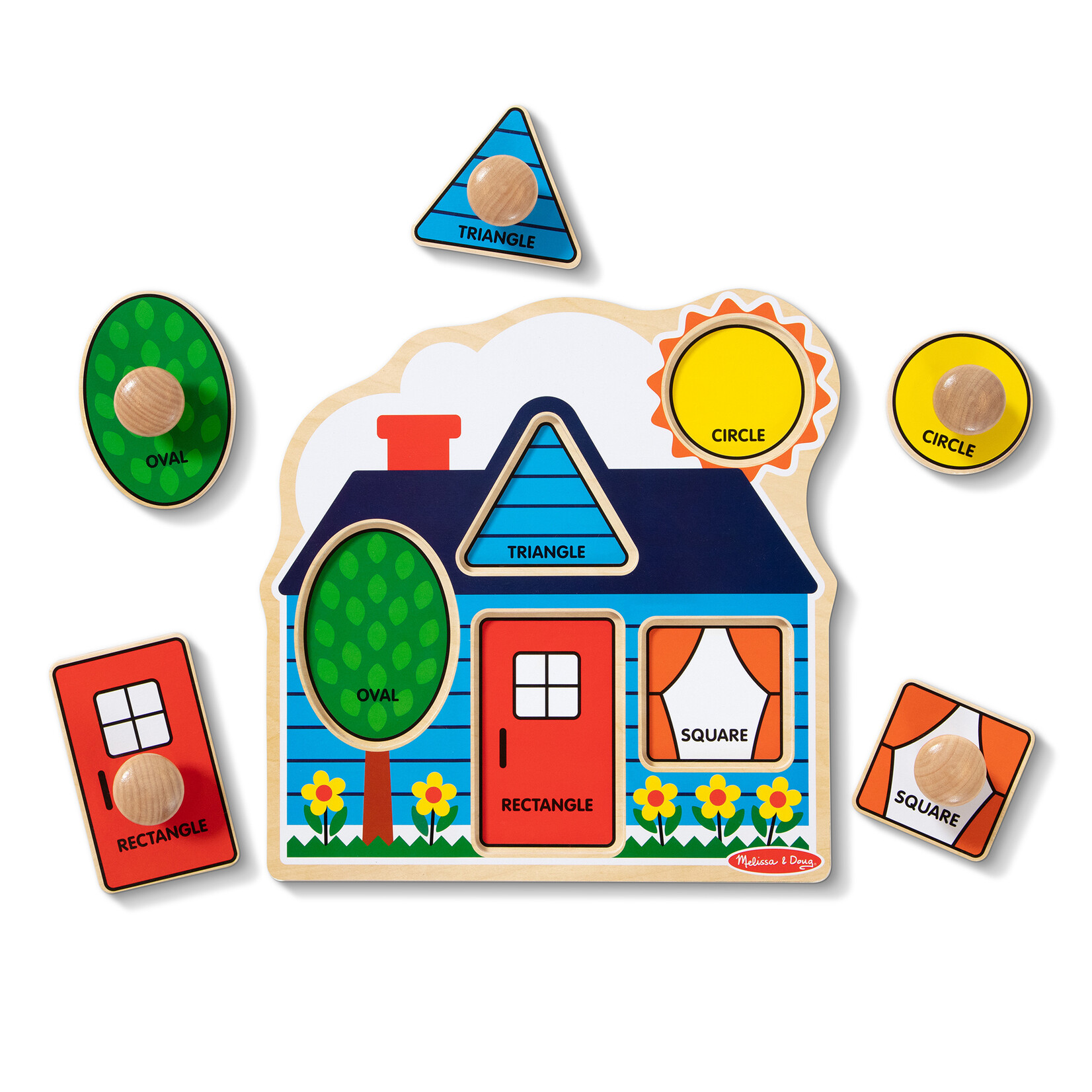 First Shapes Jumbo Knob Wooden Puzzle - 5 Pieces