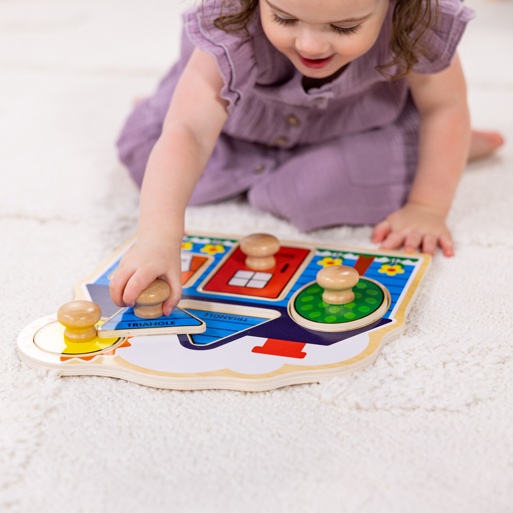 First Shapes Jumbo Knob Wooden Puzzle - 5 Pieces