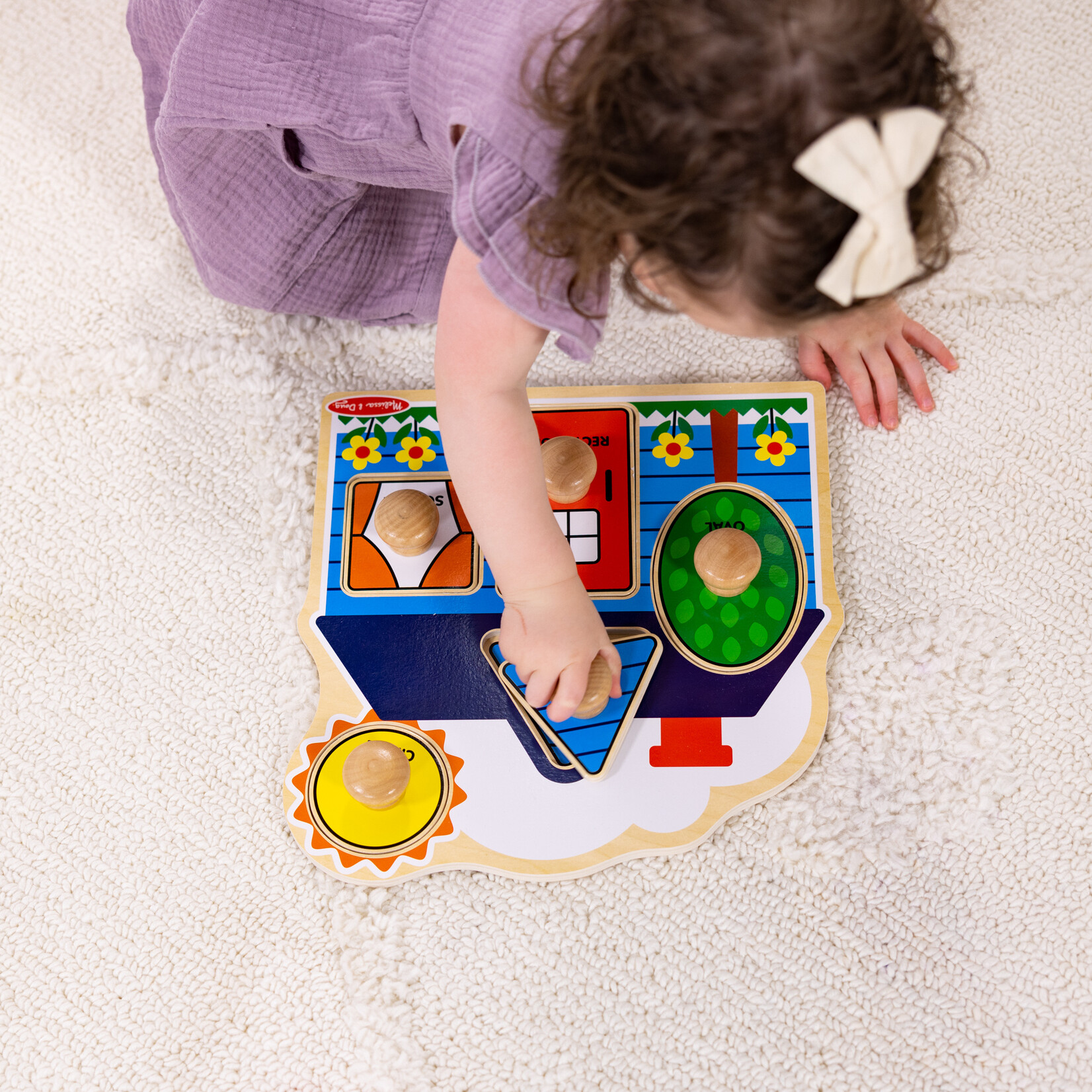 First Shapes Jumbo Knob Wooden Puzzle - 5 Pieces