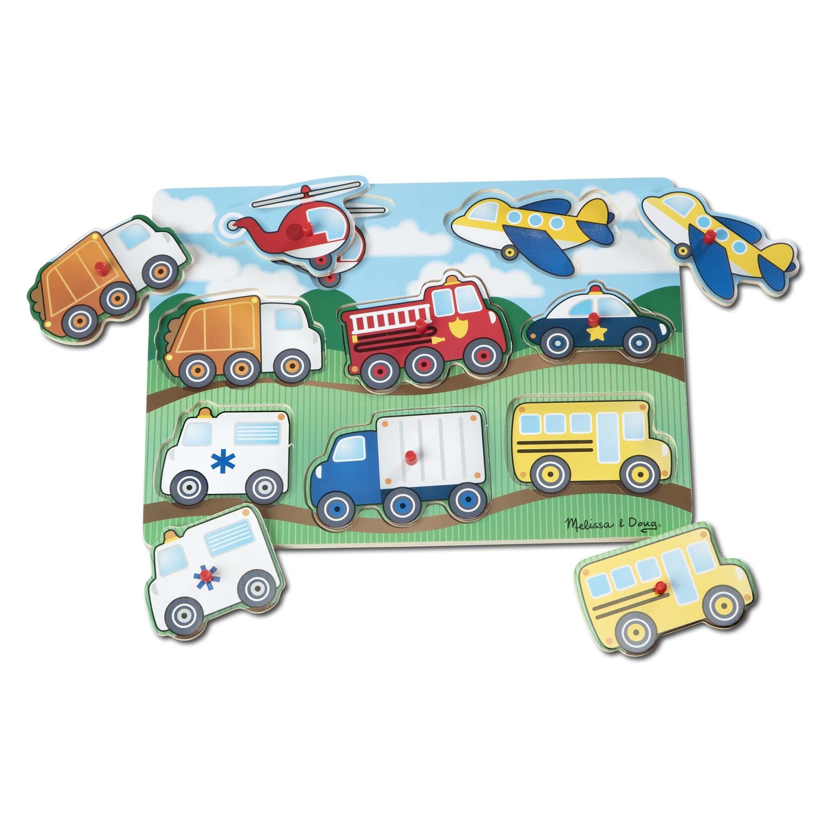 Vehicles Peg Puzzle - 8 Pieces