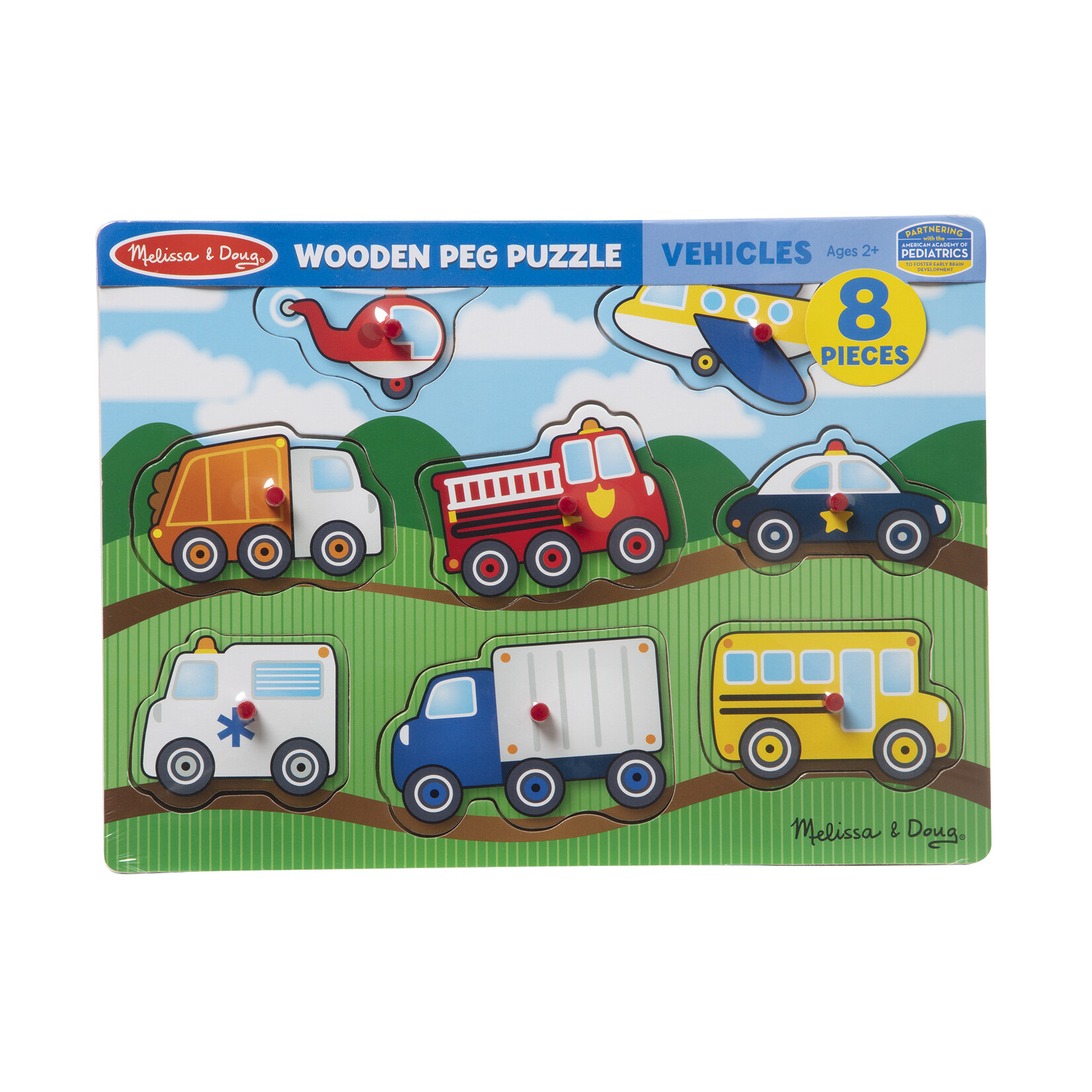 Vehicles Peg Puzzle - 8 Pieces