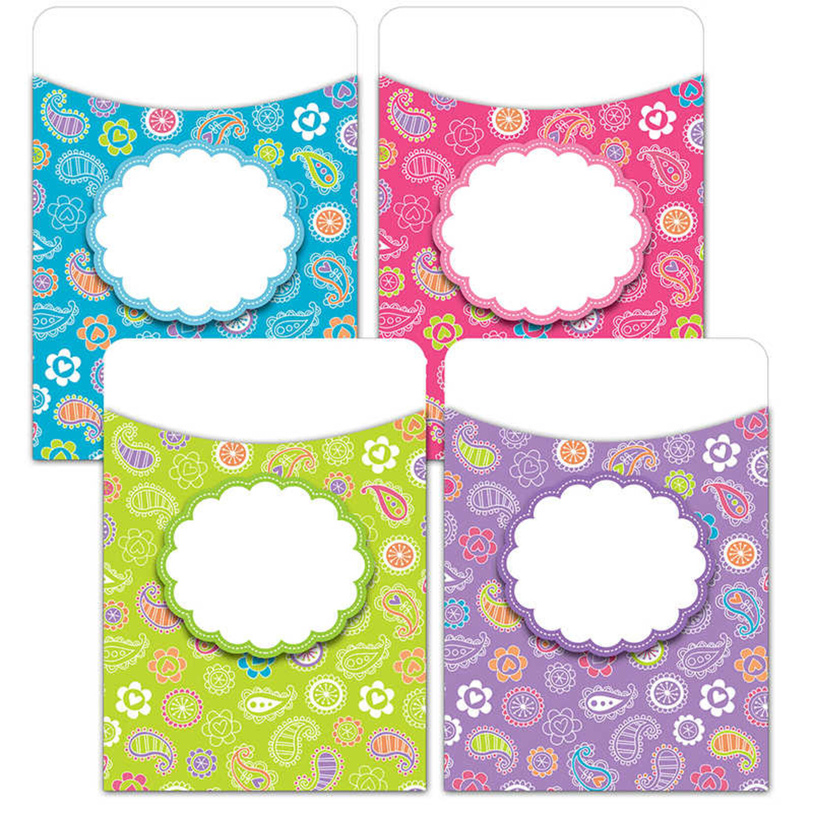 CREATIVE TEACHING PRESS Paisley Doodles Jumbo Library Pockets
