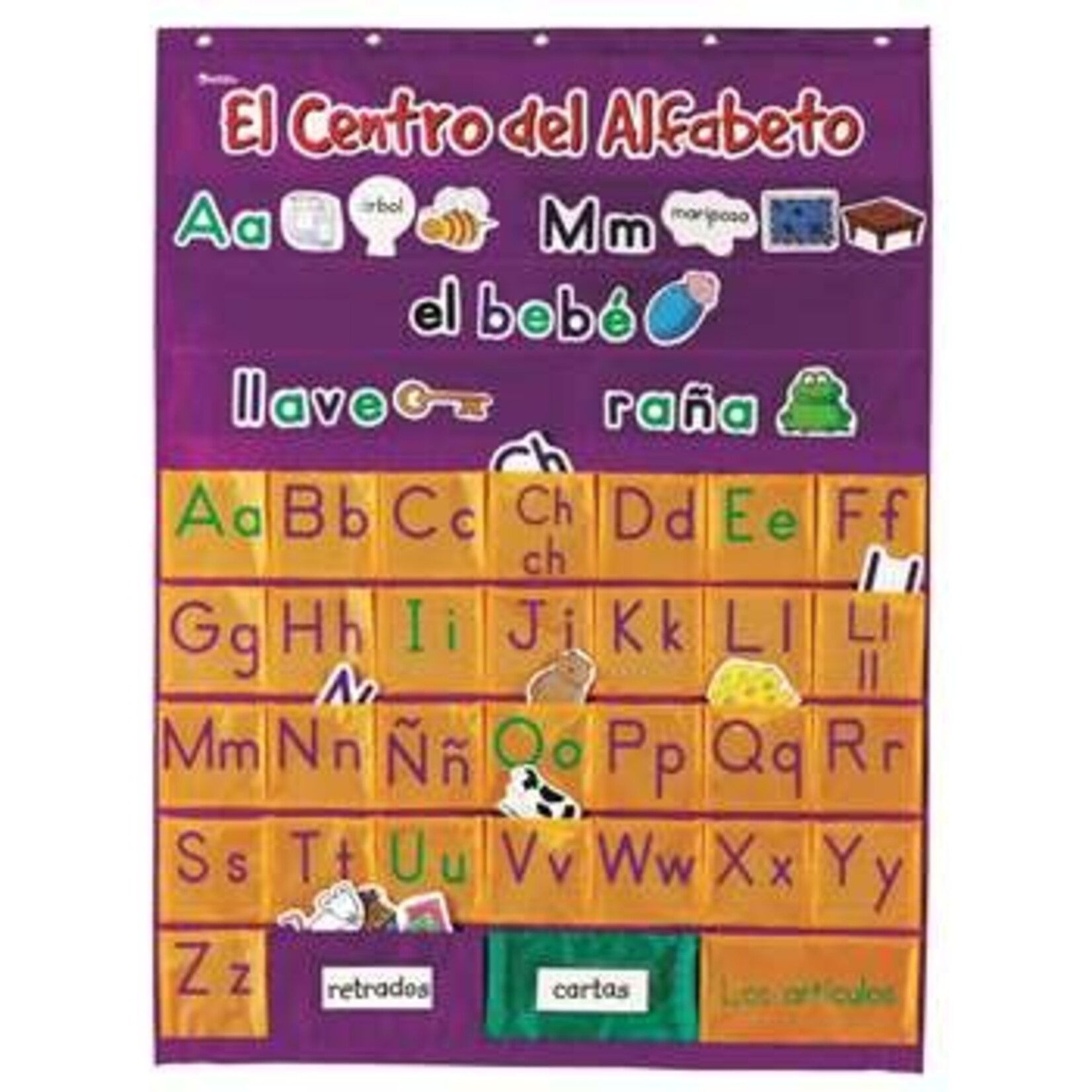LEARNING RESOURCES INC Spanish Alphabet (El Centro del Alfabeto) Pocket Chart
