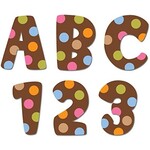 CREATIVE TEACHING PRESS CLM Dots on Chocolate Uppercase Letter Stickers