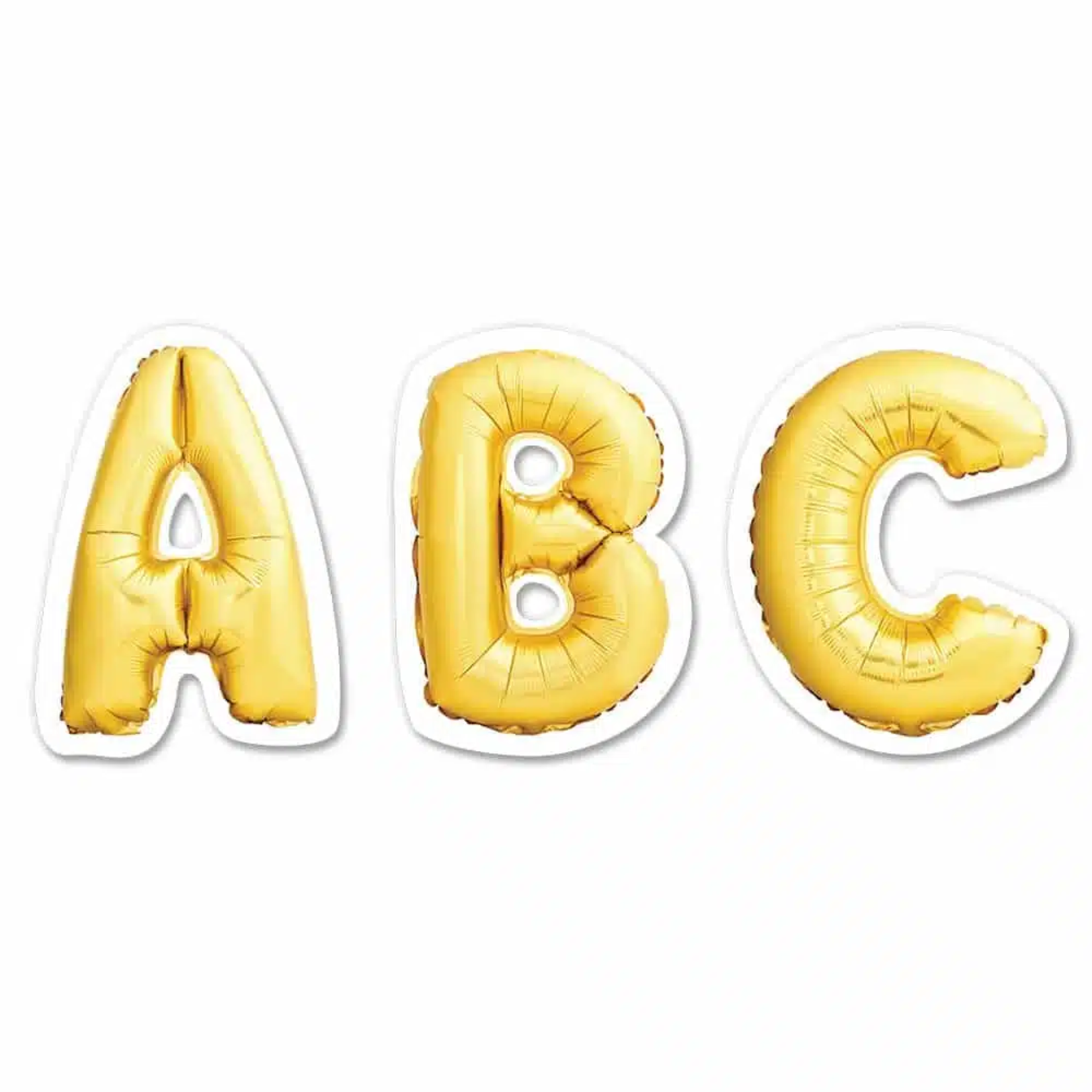 CREATIVE TEACHING PRESS CLM Gold Mylar Balloon 2" Uppercase Letter Stickers