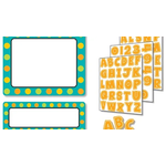 CARSON DELLOSA PUBLISHING CO Classroom Coordinates Teal Appeal Labels and Letters Sticker Variety Pack