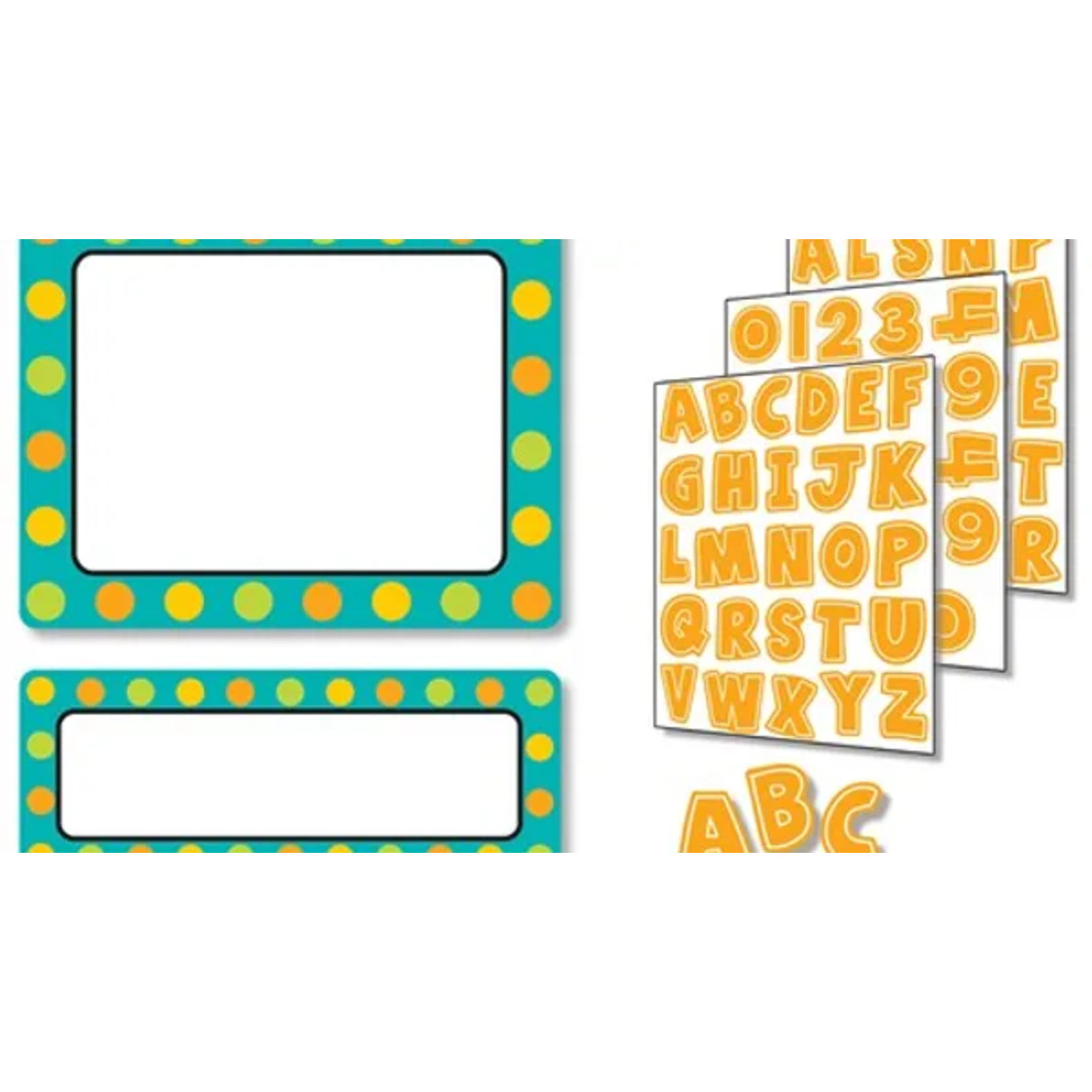 CARSON DELLOSA PUBLISHING CO Classroom Coordinates Teal Appeal Labels and Letters Sticker Variety Pack