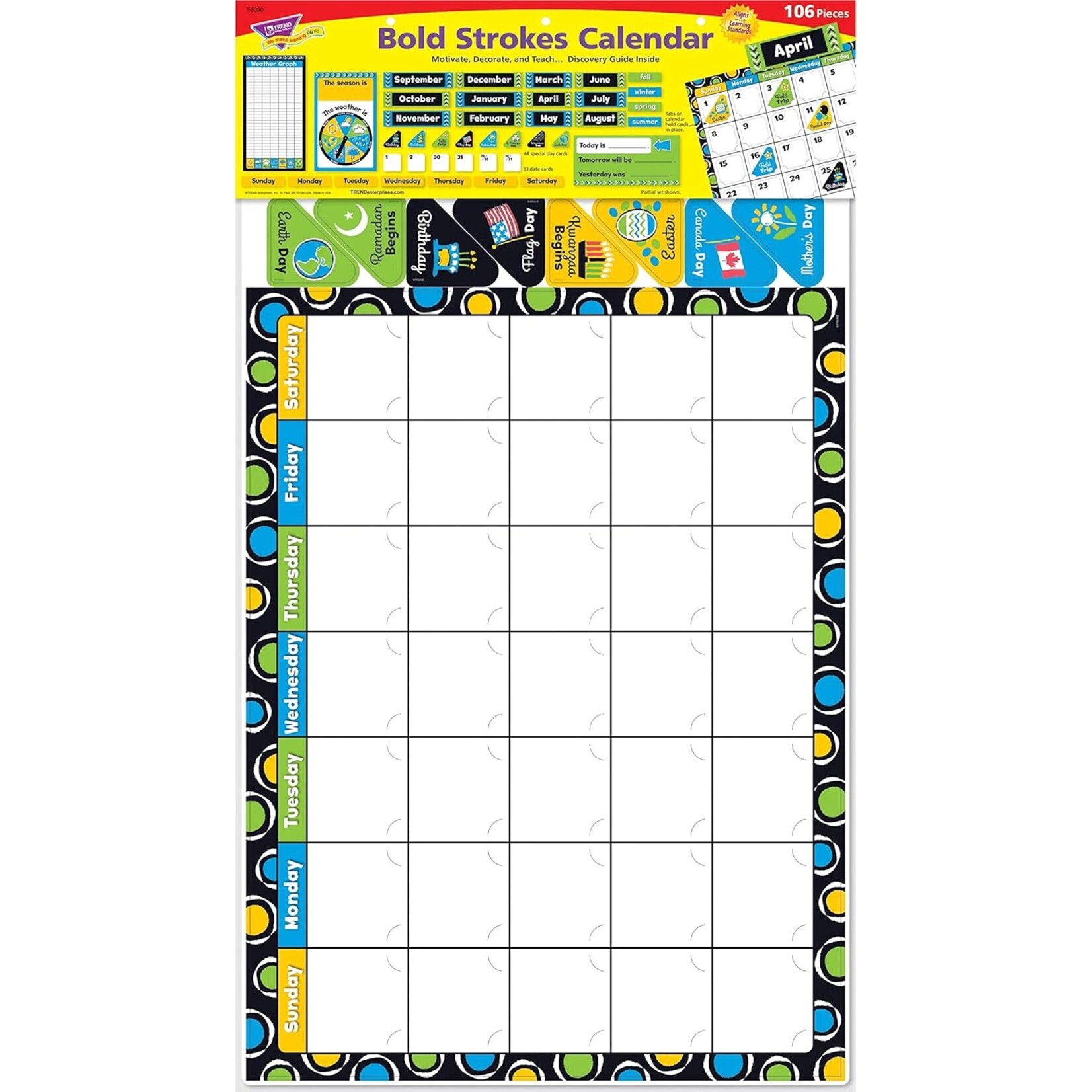 TREND ENTERPRISES INC CLM Bold Strokes Calendar Bulletin Board Set