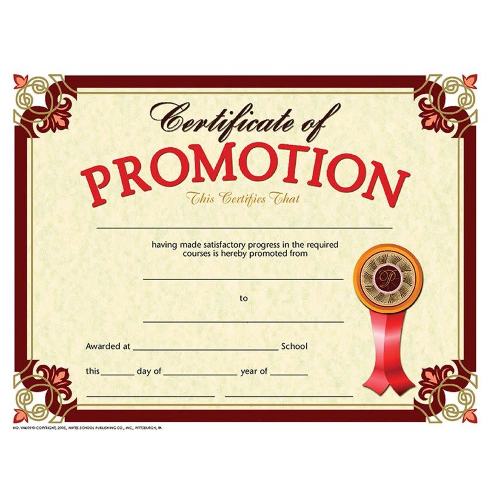 Certificate of Promotion