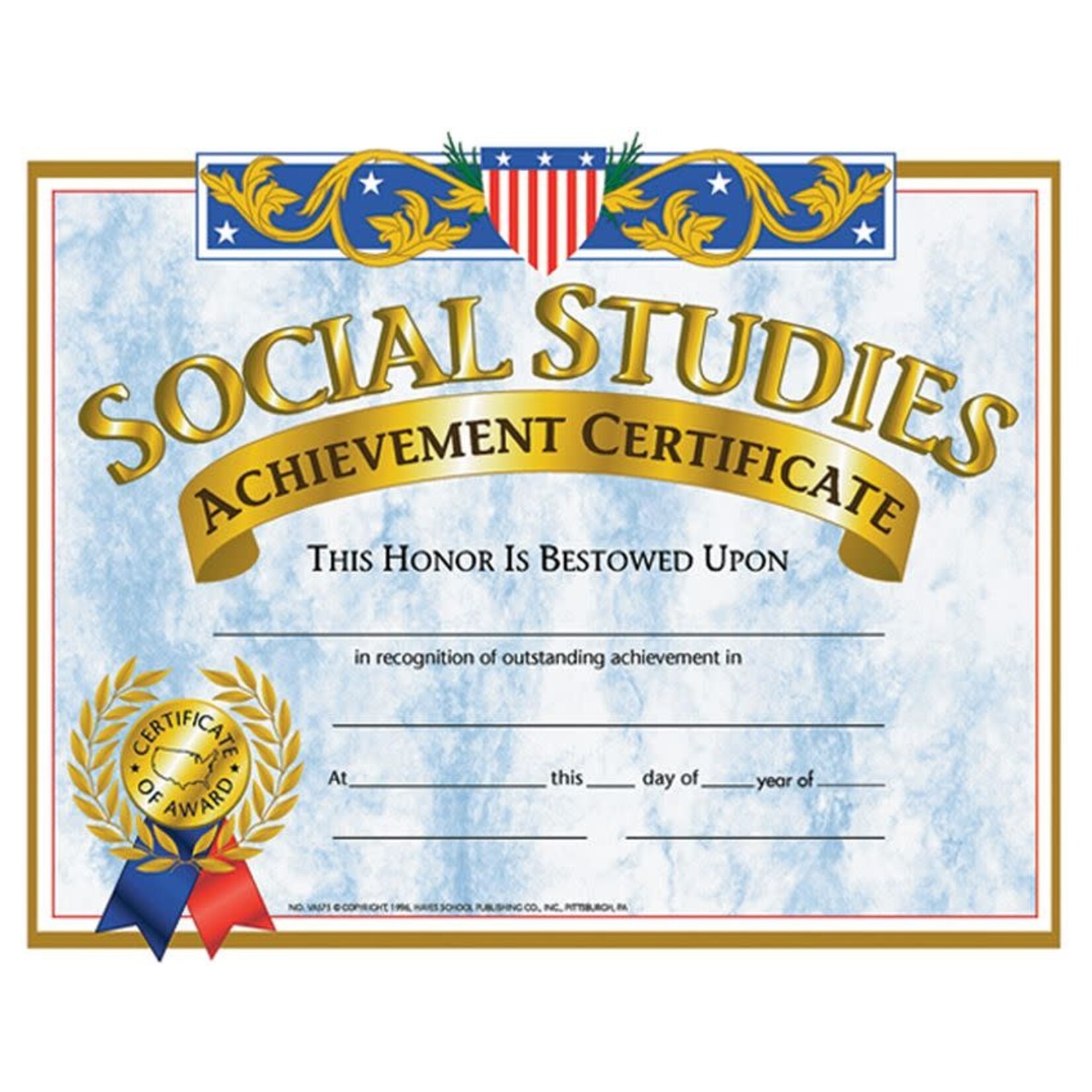 Social Studies Achievement Certificate