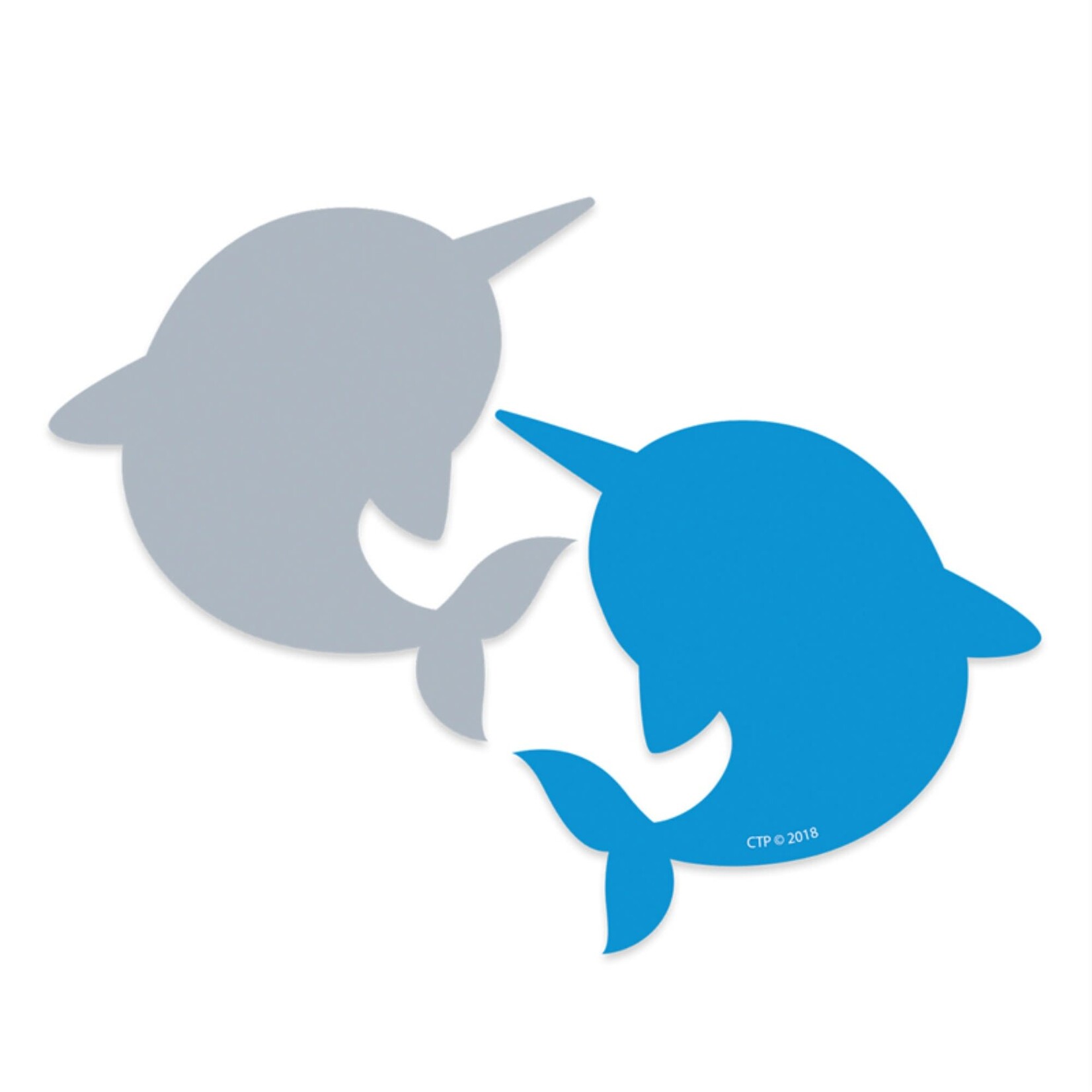 CREATIVE TEACHING PRESS Narwhal 3 in. 2-Color Cut-Outs