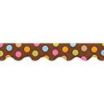 CREATIVE TEACHING PRESS Dots on Chocolate Scalloped Trim