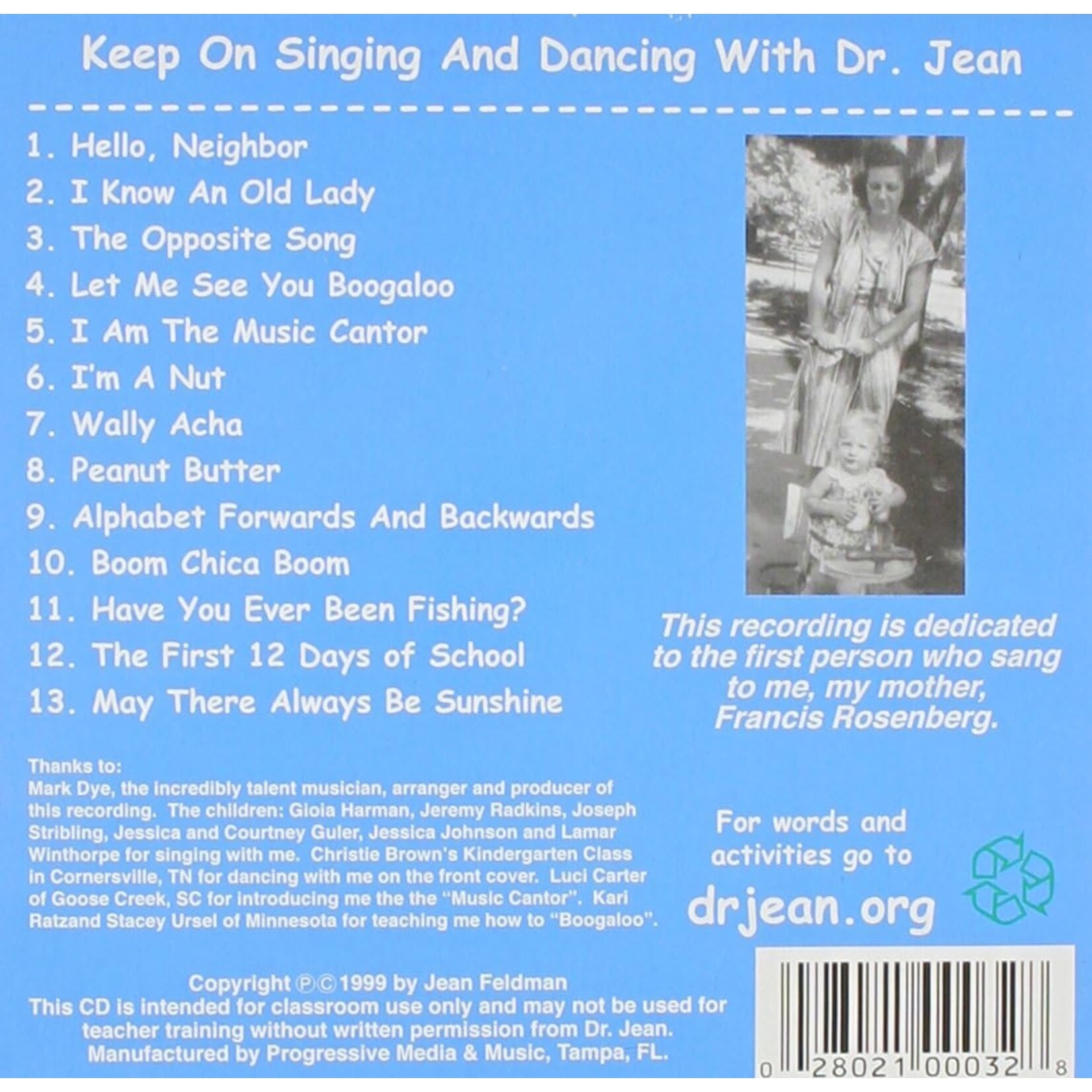 DR. JEAN Dr. Jean Keep on Singing & Dancing CD
