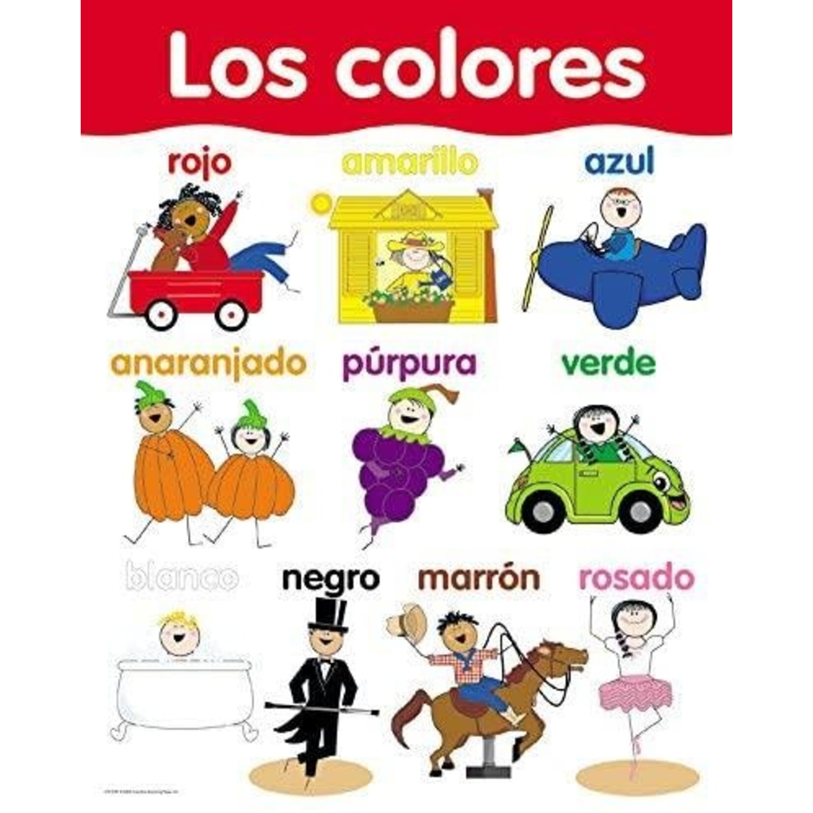 CREATIVE TEACHING PRESS Los Colores Spanish Colors Chart