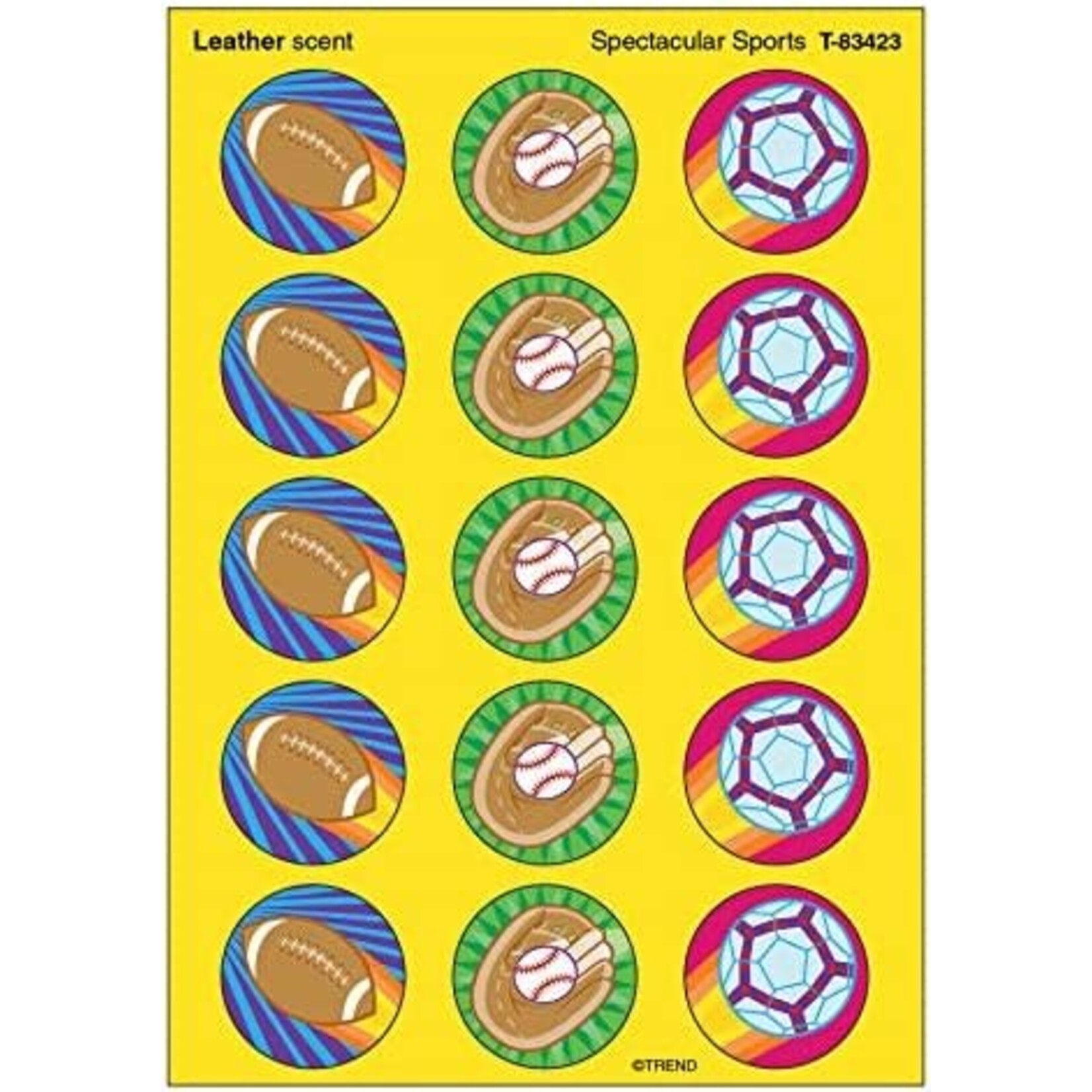 TREND ENTERPRISES INC Spectacular Sports/Leather Stinky Stickers