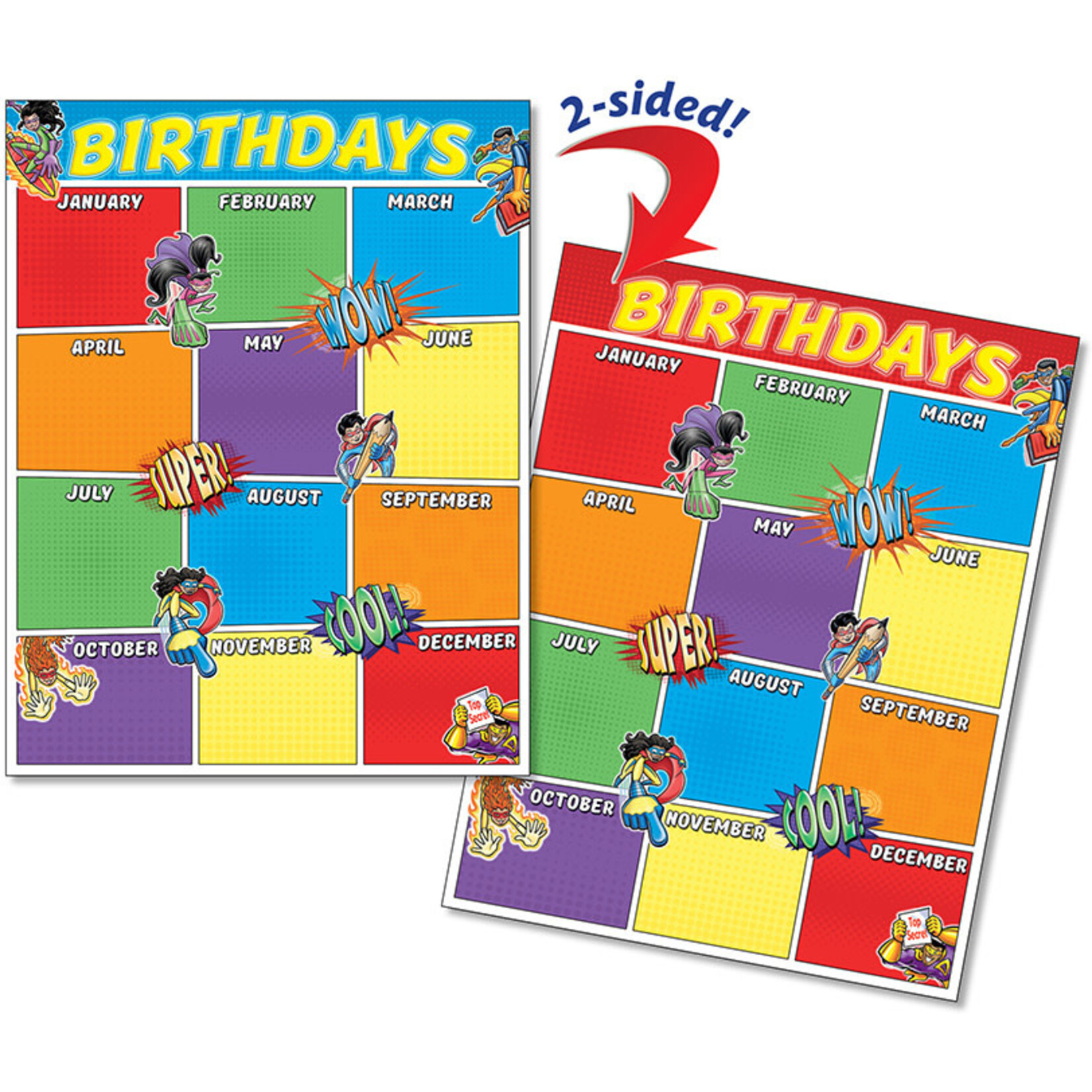 NORTH STAR TEACHER RESOURCES Birthday Superheroes Quick-Flip Chart