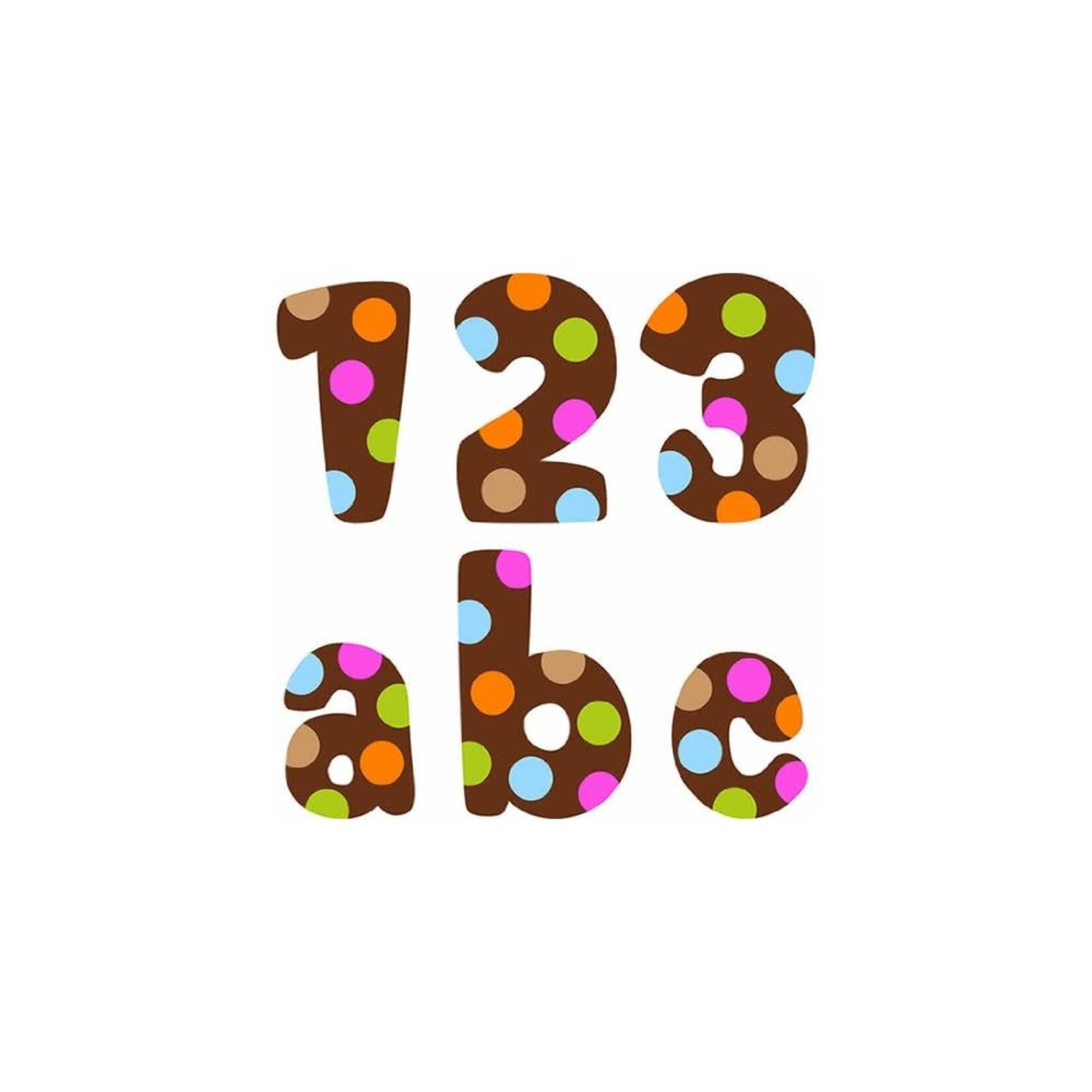 CREATIVE TEACHING PRESS CLM Dots On Chocolate Lowercase Letter & Number Stickers