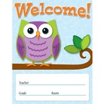 CARSON DELLOSA PUBLISHING CO Colorful Owls Welcome Chart