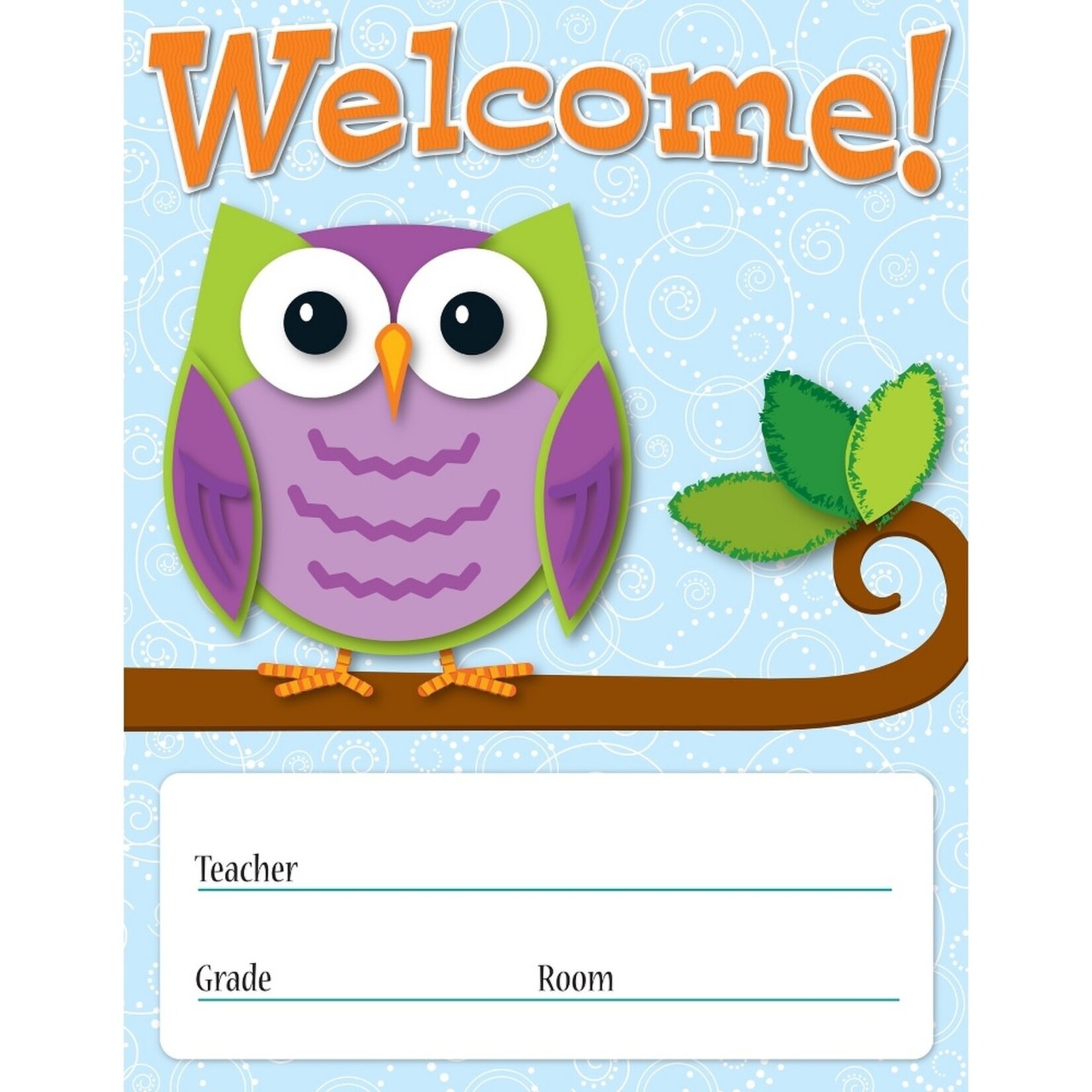 CARSON DELLOSA PUBLISHING CO Colorful Owls Welcome Chart