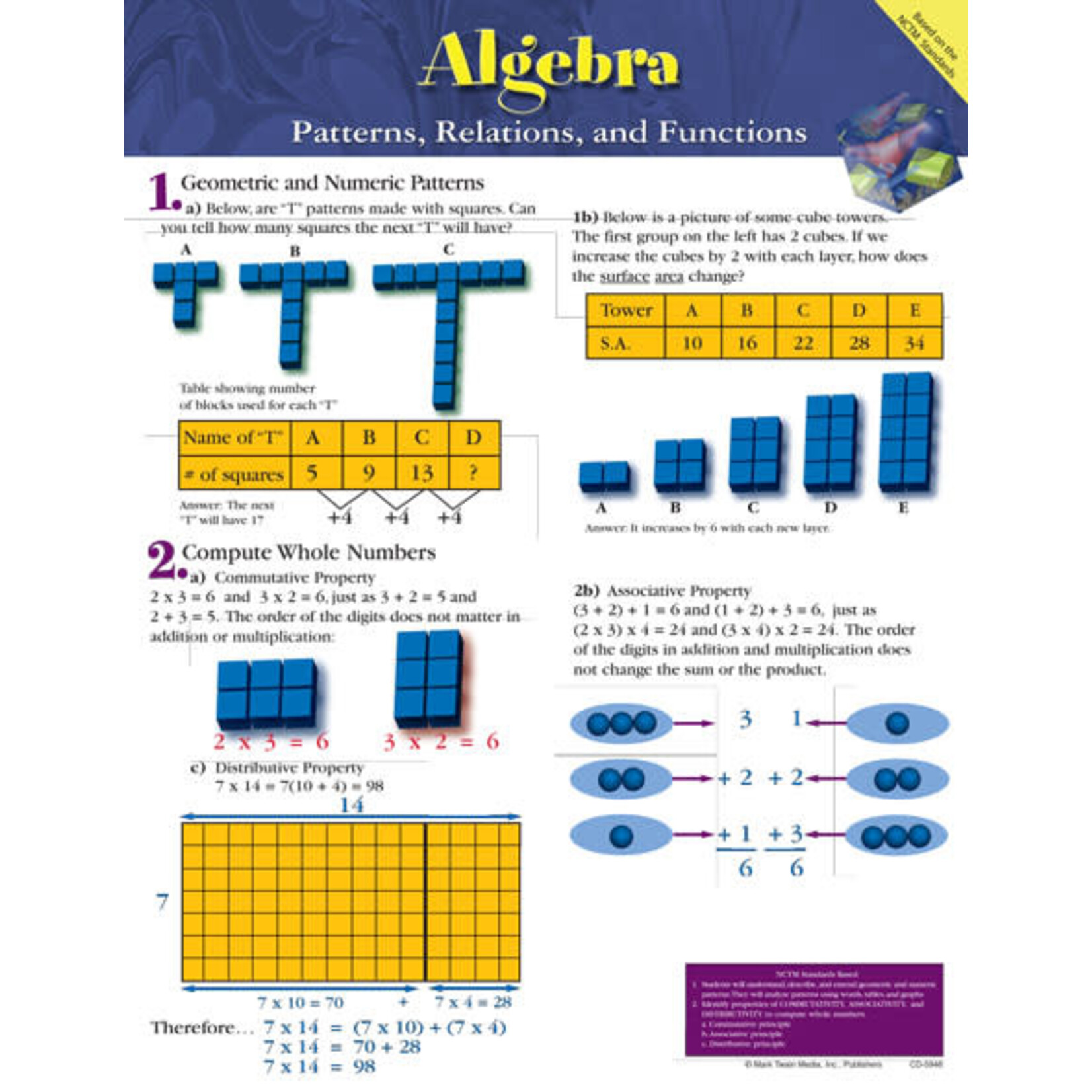 CARSON DELLOSA PUBLISHING CO Algebra: Patterns, Relations, and Functions