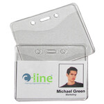 Heavy Duty ID Badge Holders, Vinyl, Horizontal