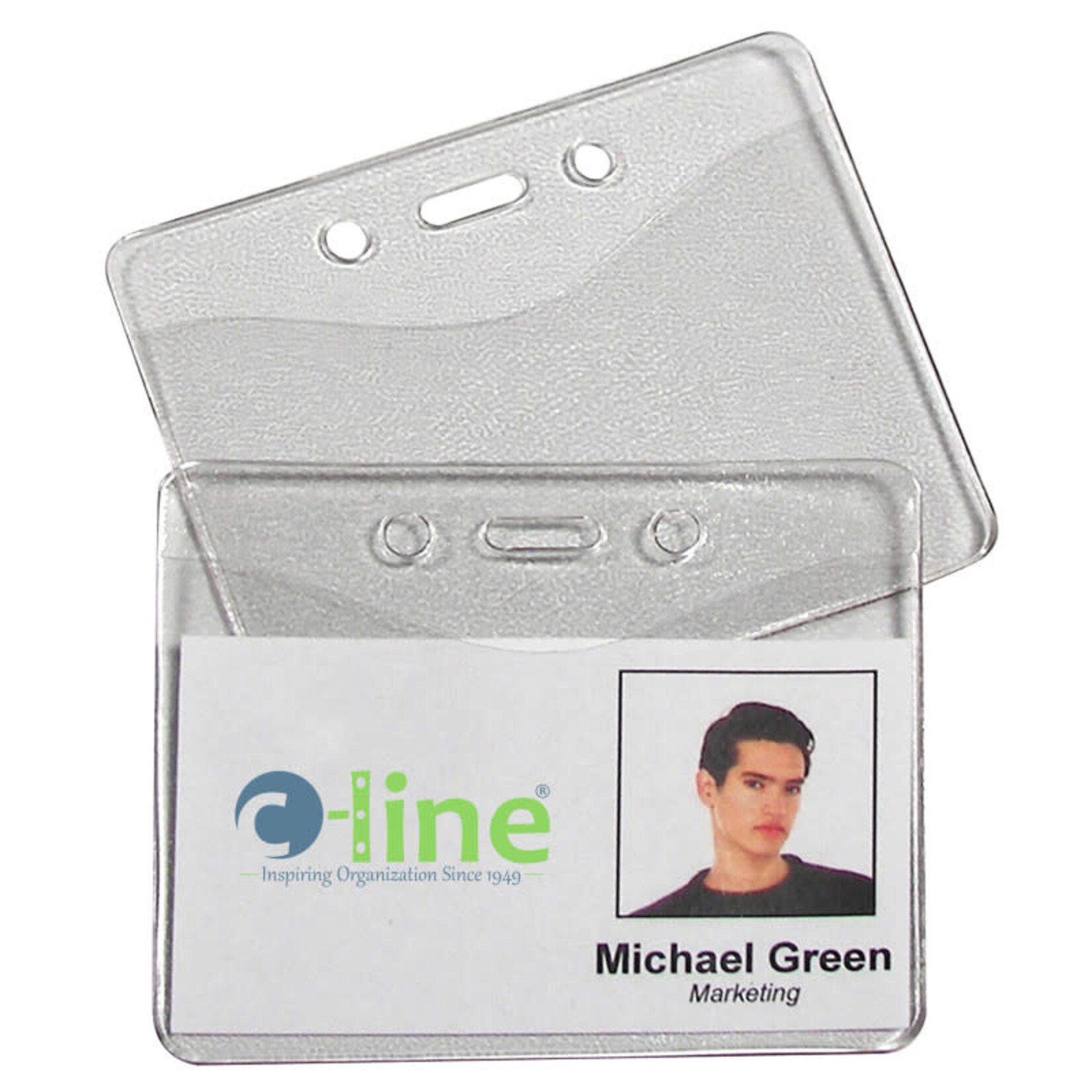 Heavy Duty ID Badge Holders, Vinyl, Horizontal