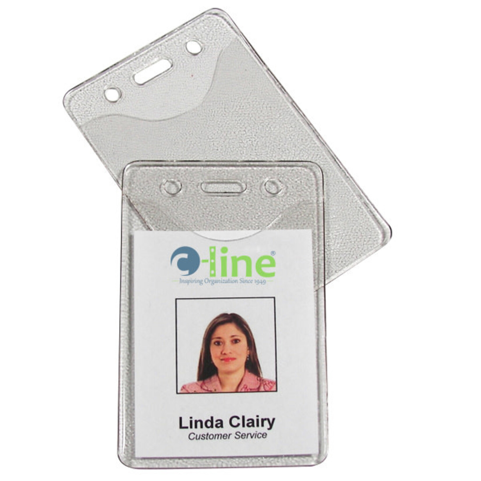 Heavy Duty Badge Holders, Vinyl, Vertical