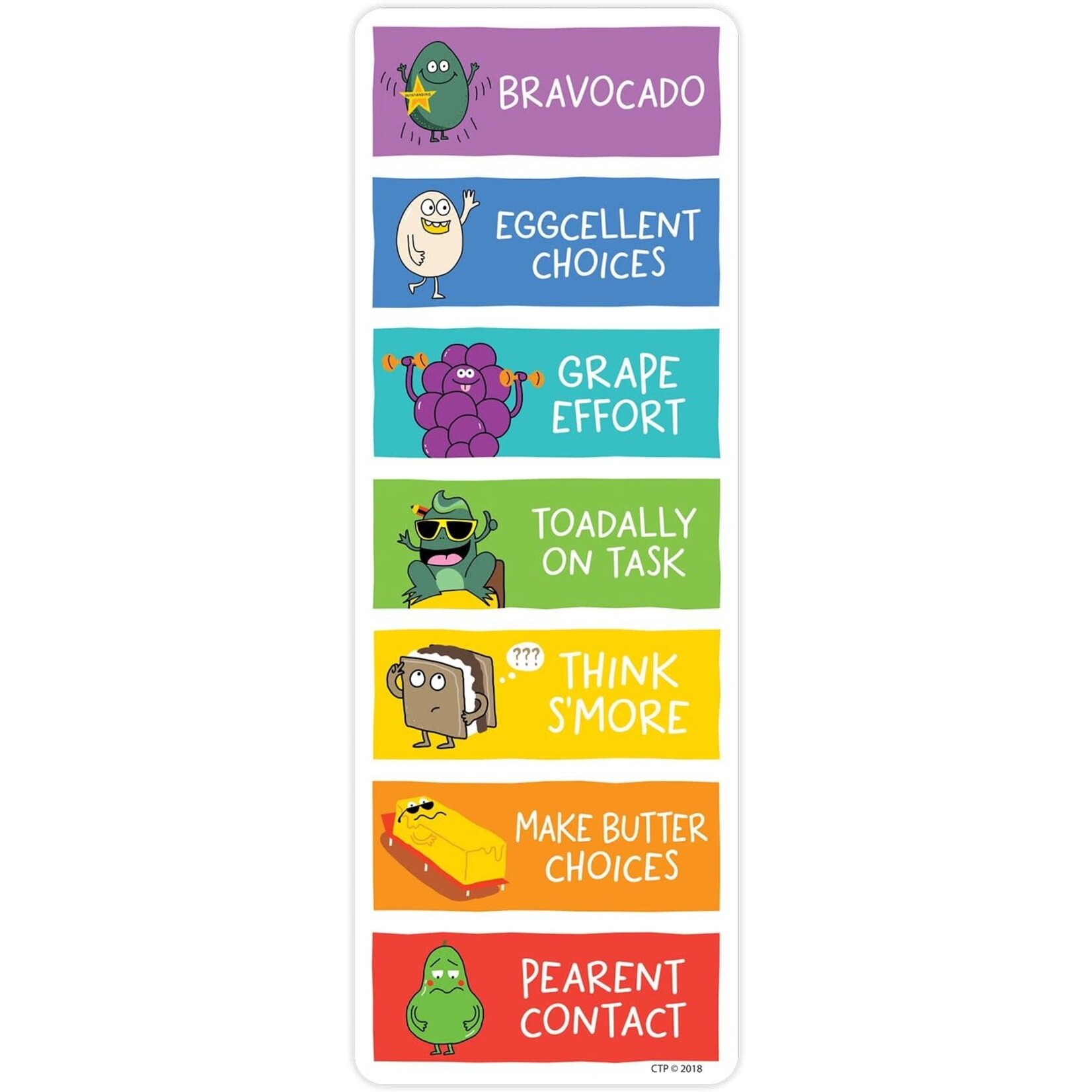 CREATIVE TEACHING PRESS CLM So Much Pun! Desktop Behavior Clip Chart
