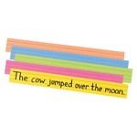 DIXON TICONDEROGA COMPANY Pacon Sentence Strips, 5 Assorted Super Bright Colors, 1-1/2' Ruled, 3" X 24", 100 Strips