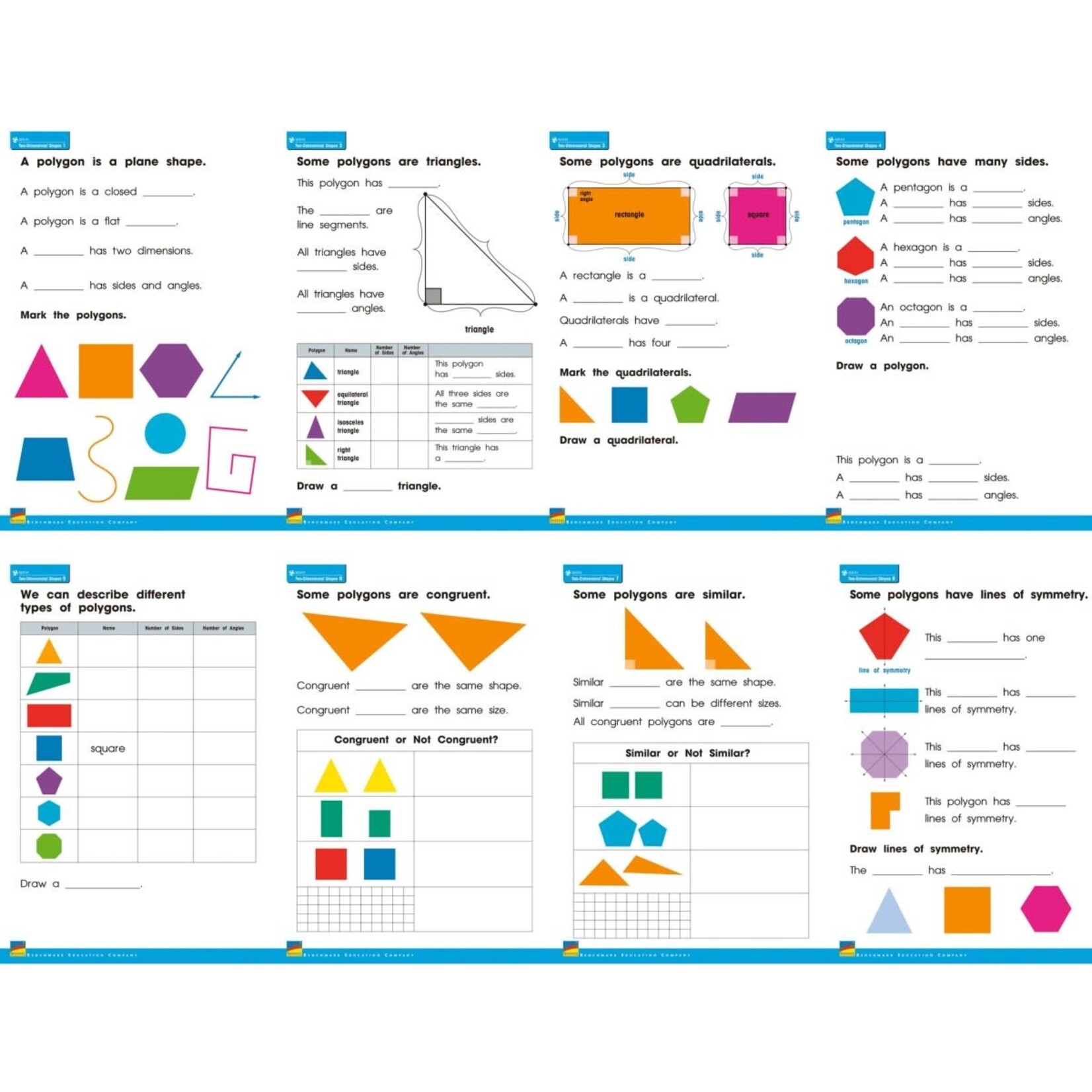 Math Poster Pack: 2-Dimensional Shapes