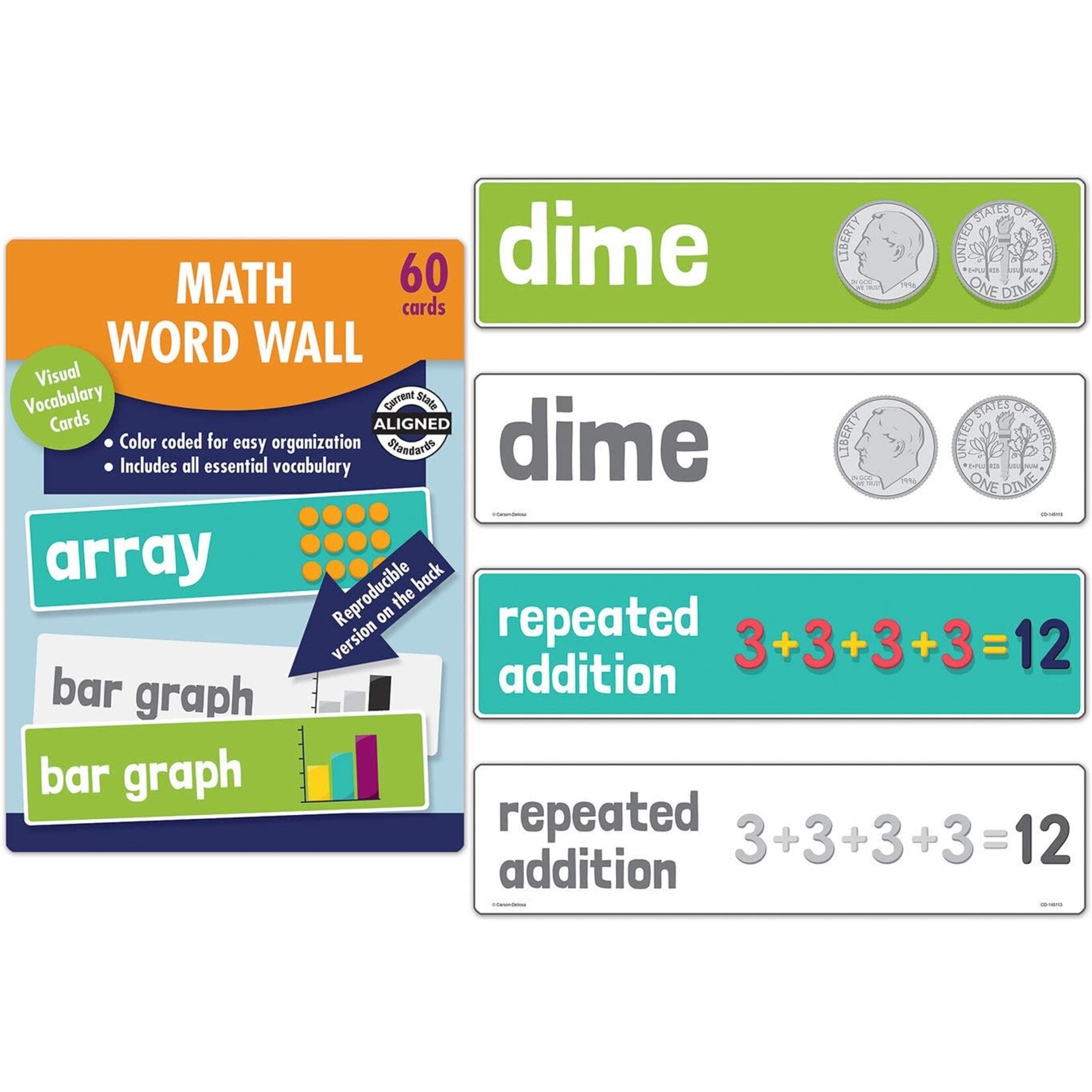 CARSON DELLOSA PUBLISHING CO Math Word Wall, Grade 2