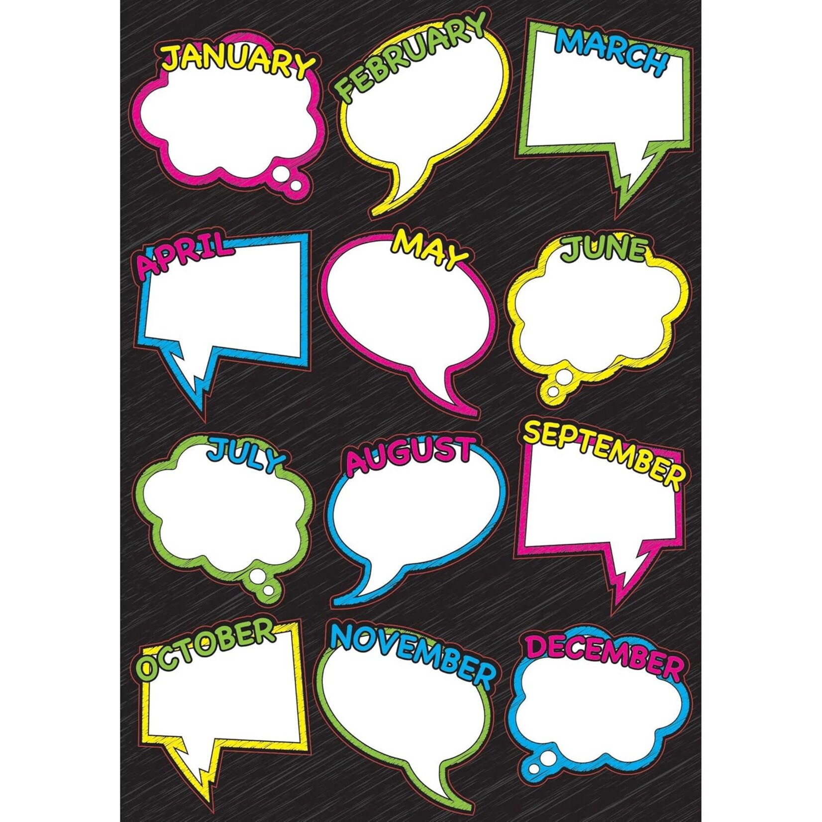 ASHLEY INCORPORATED Magnetic Die Cut Bubble Birthdays, 12 Pieces