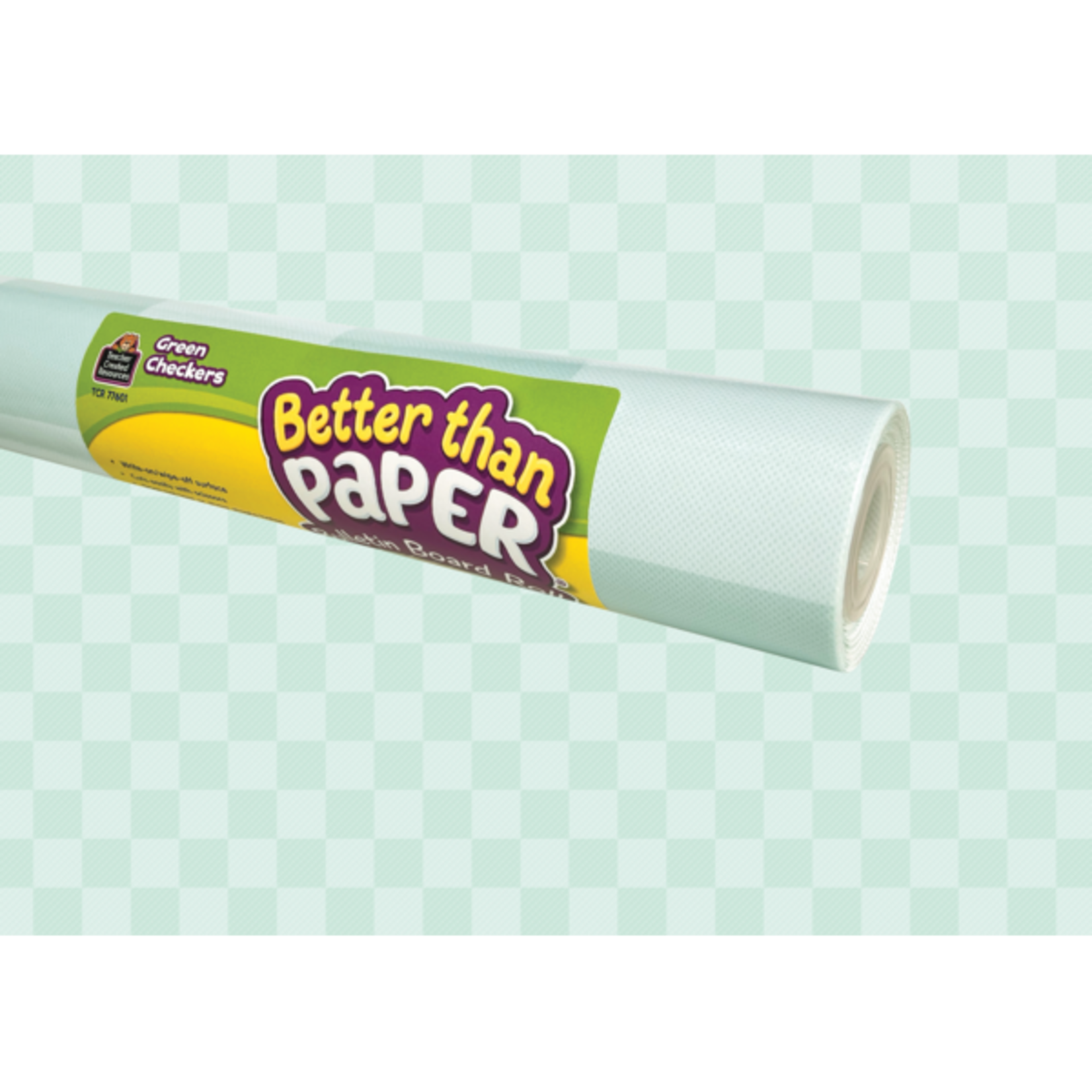 TEACHER CREATED RESOURCES Green Checkers Better Than Paper Bulletin Board Roll