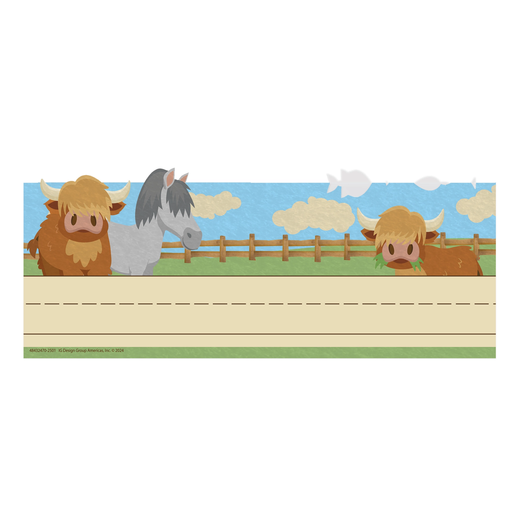 Wild Wild Classroom Tented Name Plate