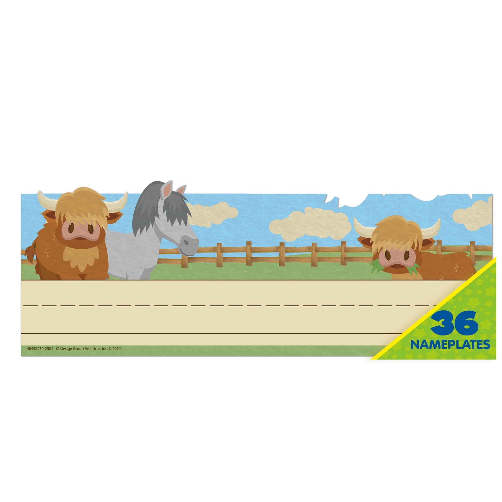 Wild Wild Classroom Tented Name Plate